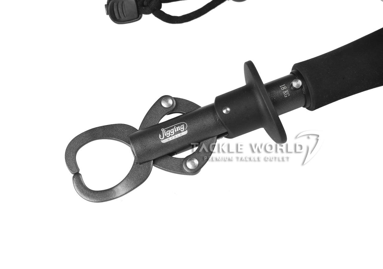 Jigging World Stainless Steel Fish Lip Gripper with Digital Scale - Heavy Duty Fishing Pliers for Saltwater & Freshwater - Perfect for Catch & Release, Boat Fishing, and Tournament Anglers