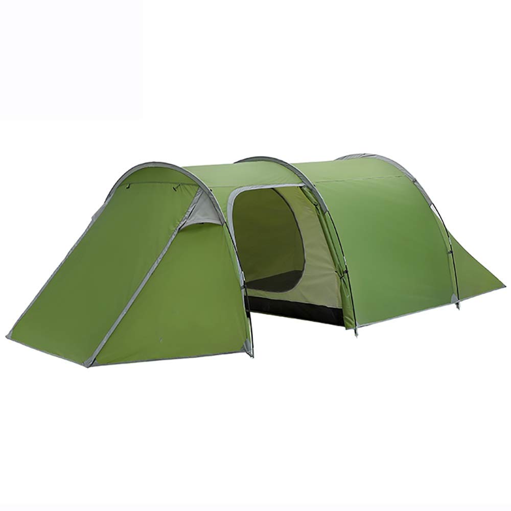 Ultralight Waterproof 3-4 Person Double Layer Tunnel Tent for Camping, Hiking, Beach & Outdoor Adventures - Family Backpacking Gear (Green) | Perfect for Weekend Getaways, National Park Trips & Summer Festivals
