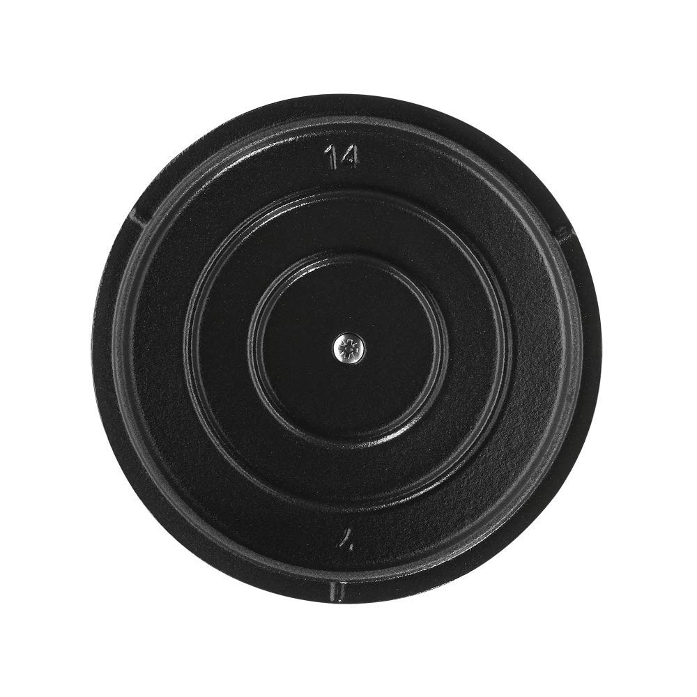 Premium Enameled Cast Iron Dutch Oven with Lid - 6.7QT Black FN423 Dual Handle Cookware for Bread Baking, Soups, Stews & Roasting - Non-Stick Enamel Coated Oven Safe Pot for Camping, Kitchen & Outdoor Cooking (17x13x11cm)