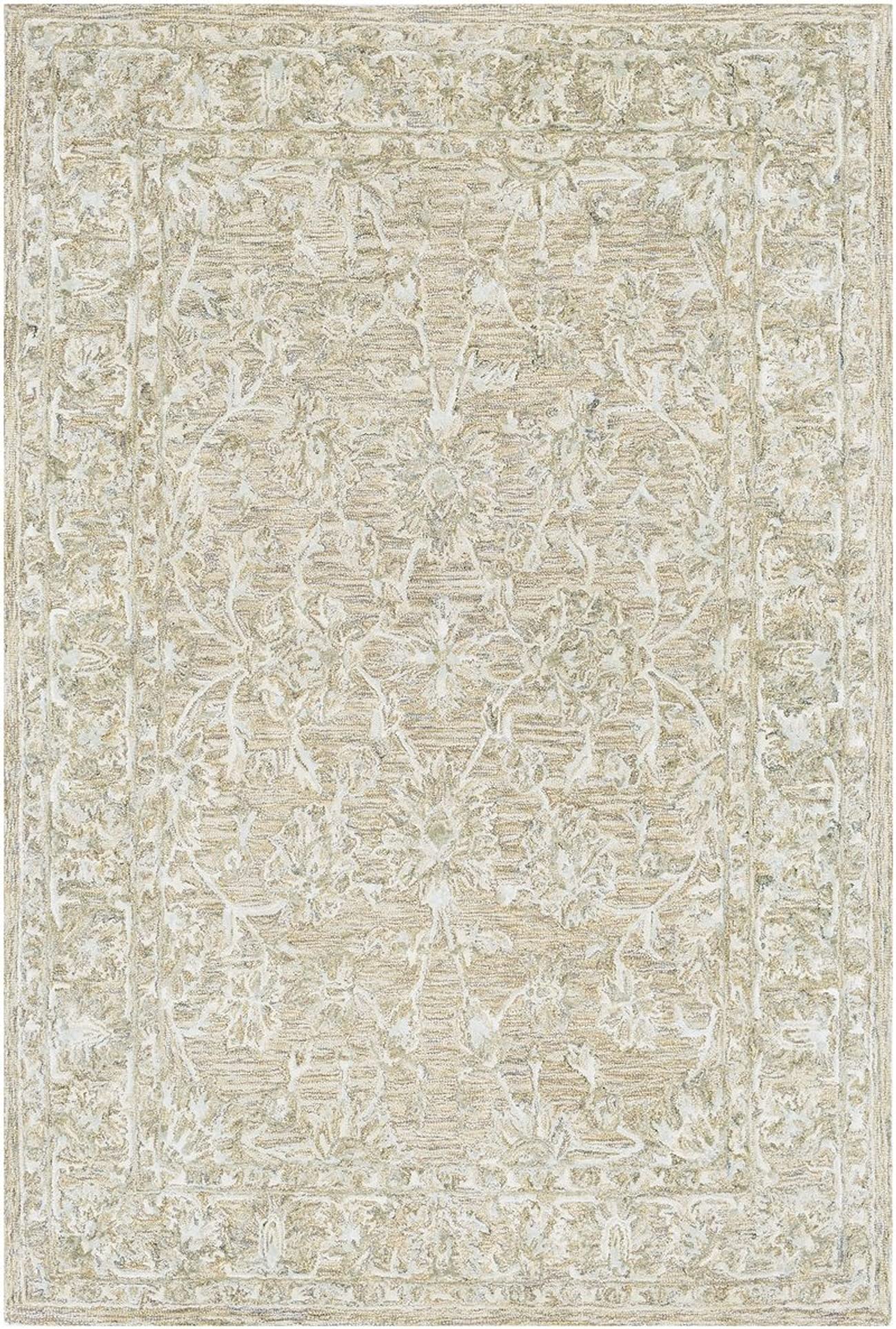 Mark&Day 2x3 Correze Traditional Cream Area Rug - Soft Non-Slip Living Room, Bedroom & Kitchen Rug in White, Blue & Black (2' x 3') | Perfect for Home Decor, Floor Protection & Cozy Spaces