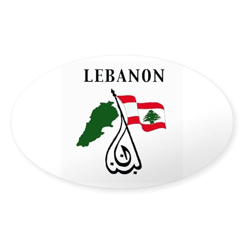 Clear - LEBANON Oval Sticker