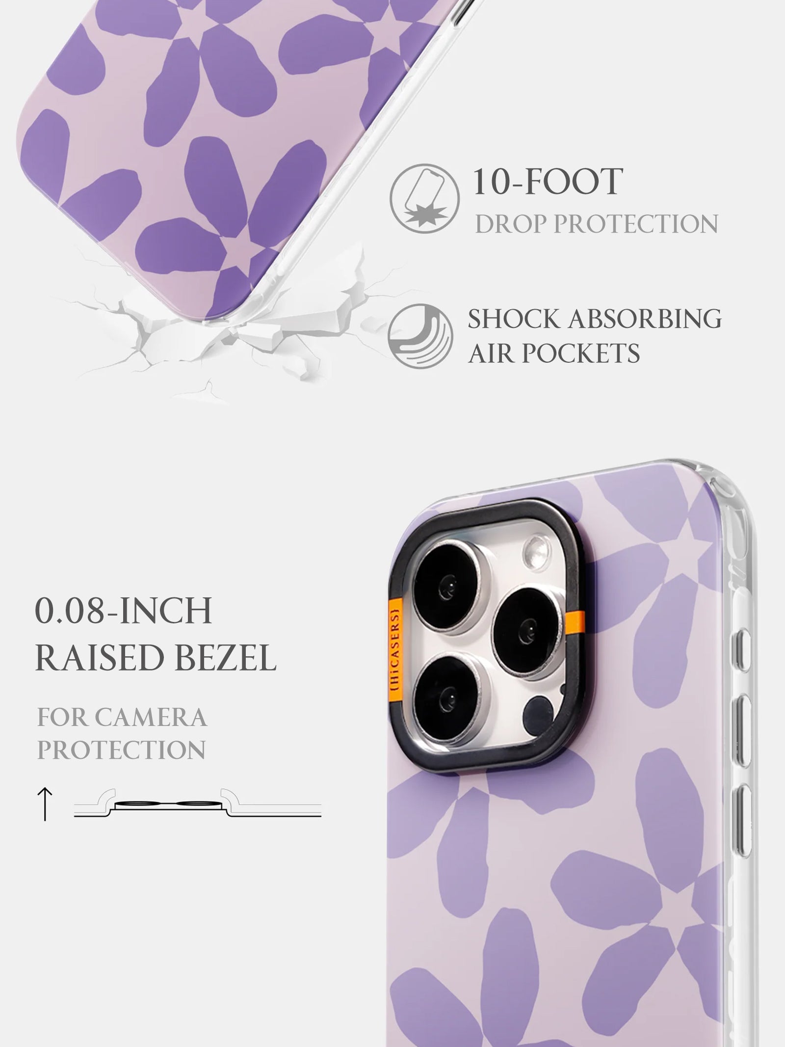 Starry Blossom Phone Case for iPhone & Samsung - Violet Purple Galaxy Design - Protective Slim Fit Cover for Everyday Use & Special Occasions