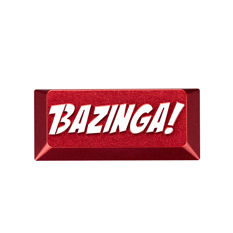 Big Bang Theory BAZINGA Metal Enter Keycap - Anodized Aluminum Custom Keycap for Mechanical Keyboards - Perfect for Gamers & TV Show Fans