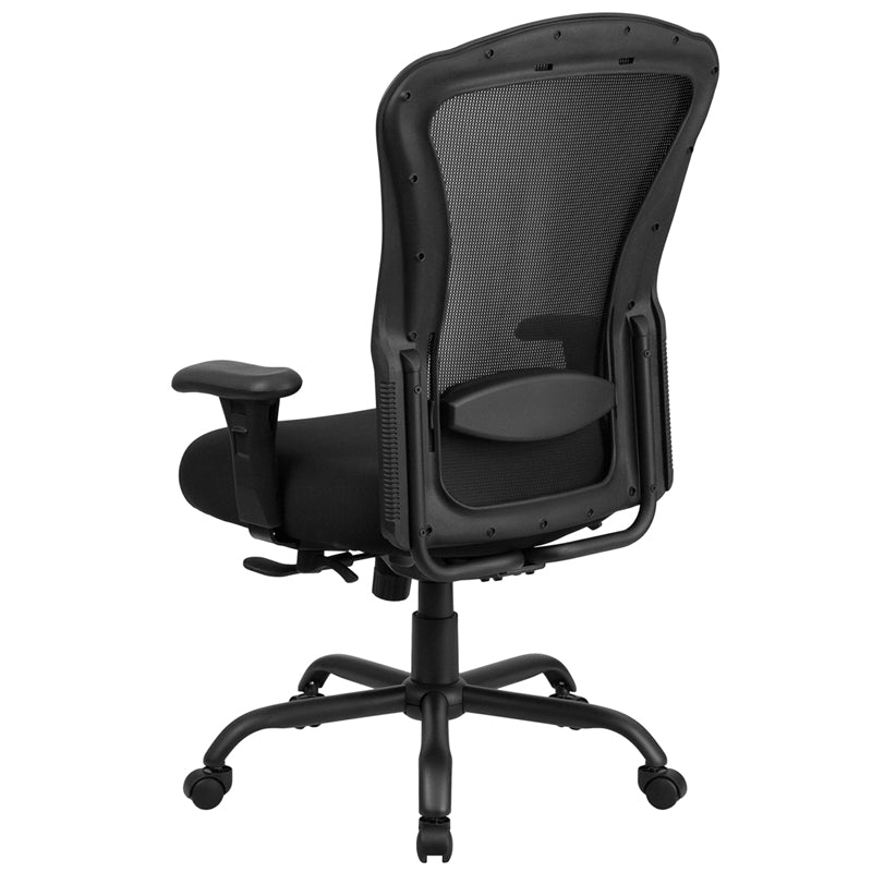 FLASH HERCULES Series Heavy Duty Ergonomic Office Chair - 400 lb Weight Capacity, Black Mesh, Synchro Tilt & Multi-Function for Big & Tall Users - Perfect for 24/7 Intensive Use in Home Offices, Gaming Setups & Workstations