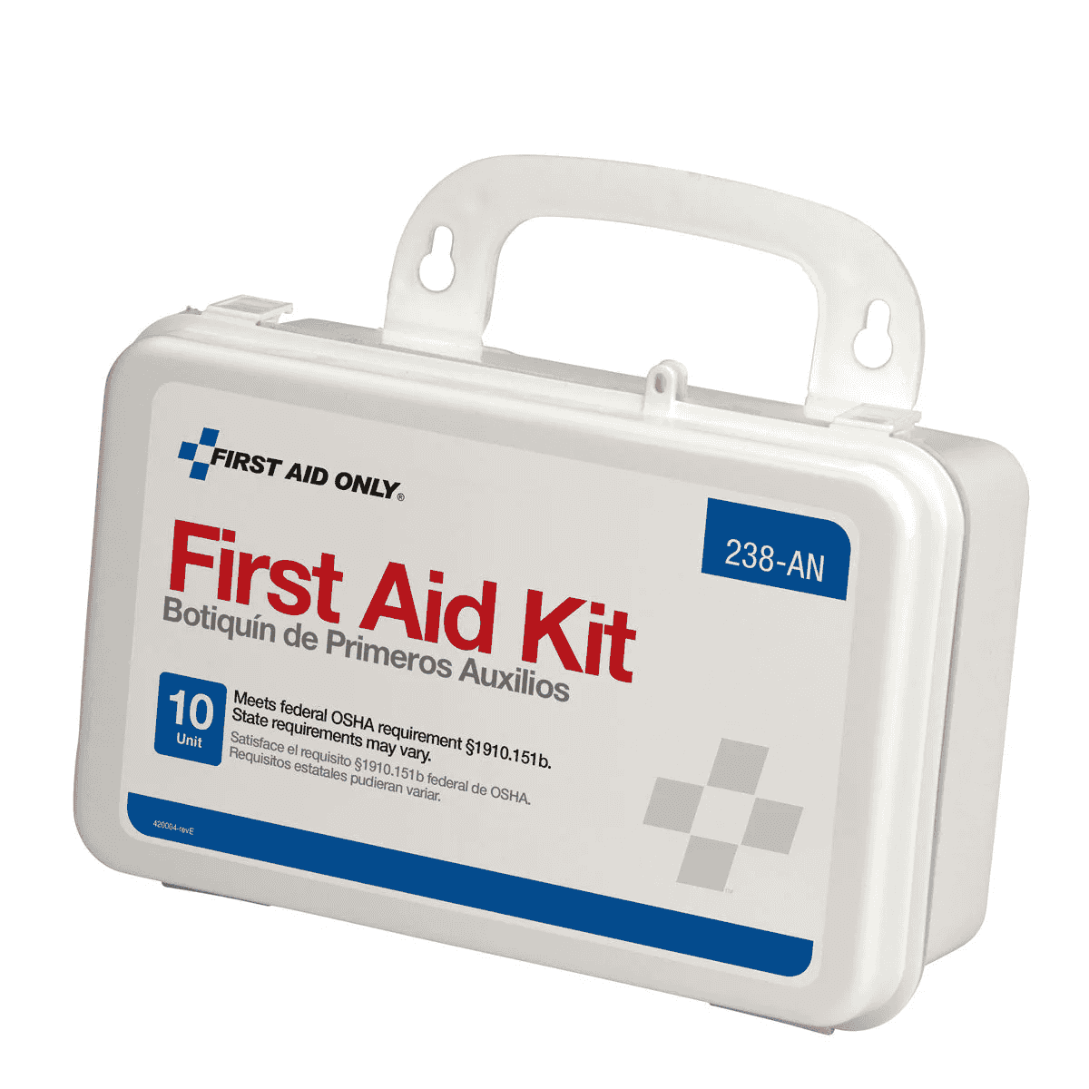 10 Unit OSHA Compliant First Aid Kit in Durable Plastic Case – Case of 12 for Workplace Safety & Emergency Preparedness