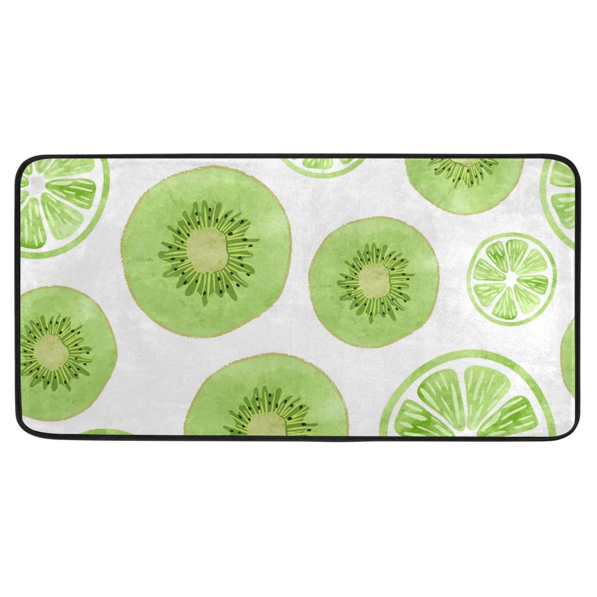 AGONA Anti-Fatigue Kitchen Mat - Soft Non-Slip Floor Mat with Kiwi & Lime Fruit Design for Standing Comfort - Home Decor Rug for Kitchen, Bathroom, Indoor & Outdoor Use - Perfect for Cooking, Dishwashing & Long Standing Work