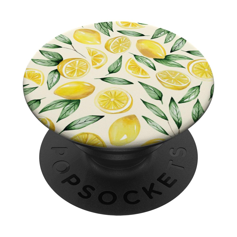 Refreshing Lemon Citrus Fruit Yellow Lemonade Lovers PopSockets Standard PopGrip - Perfect for Summer Drinks, Pool Parties & Phone Grip Protection