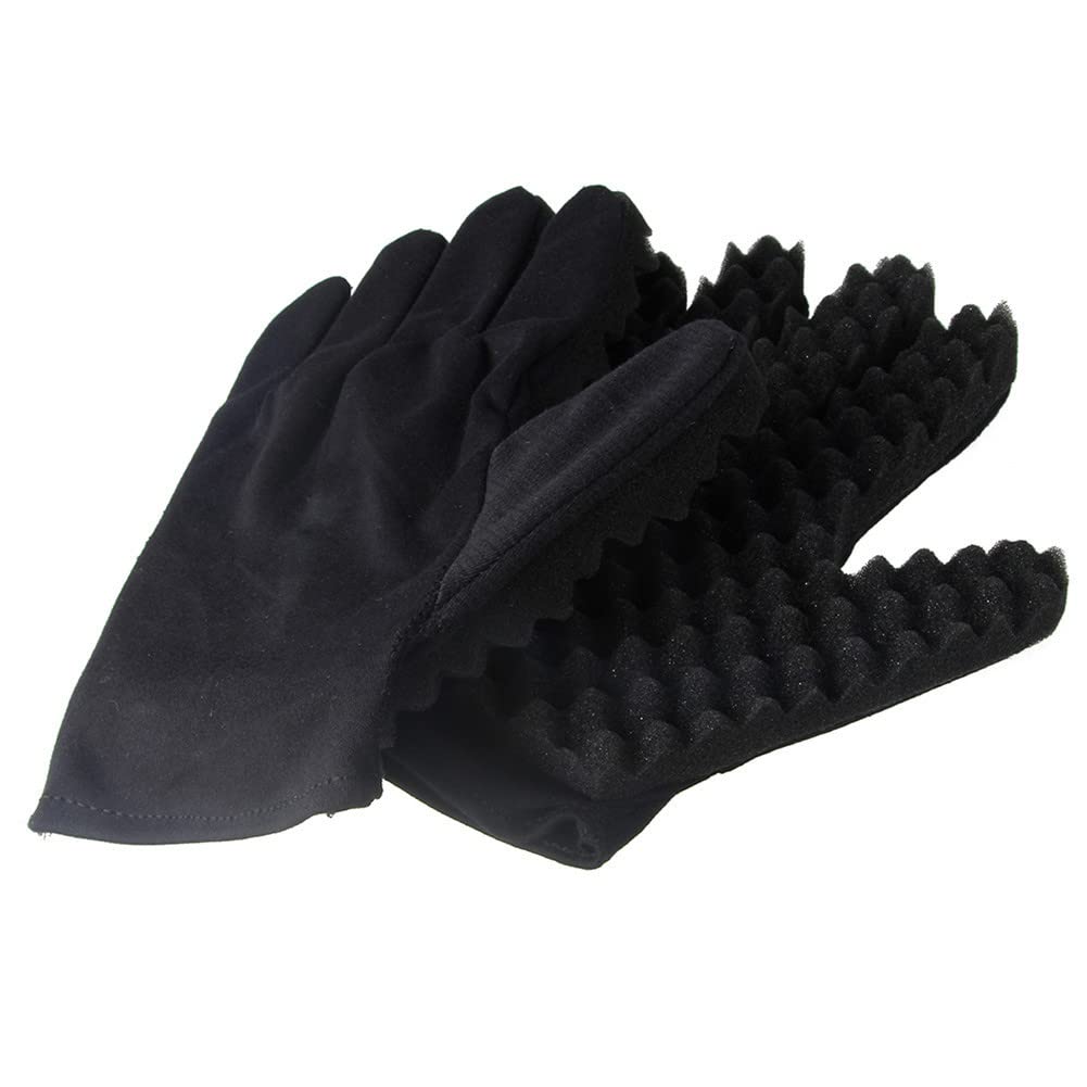 Portable Hair Curling Sponge Gloves & Styling Comb Set - Salon-Quality Hair Styling Tools for Teens & Professionals | Perfect for Home Use, Salons & Beauty Parlors