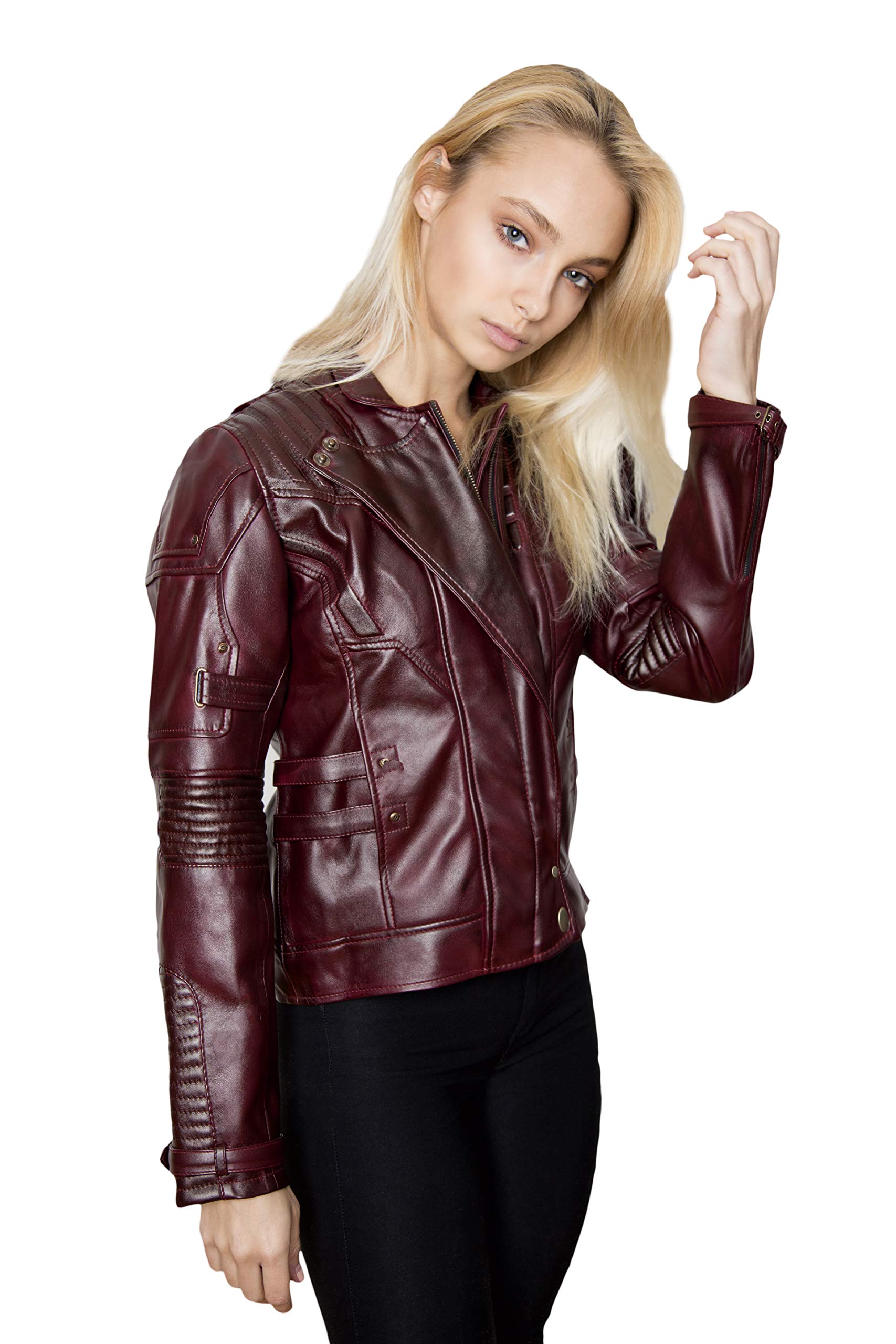 Women's Star Lord Faux Leather Jacket - Cosplay Costume, Halloween Outfit, Movie Character Inspired Fashion for Women