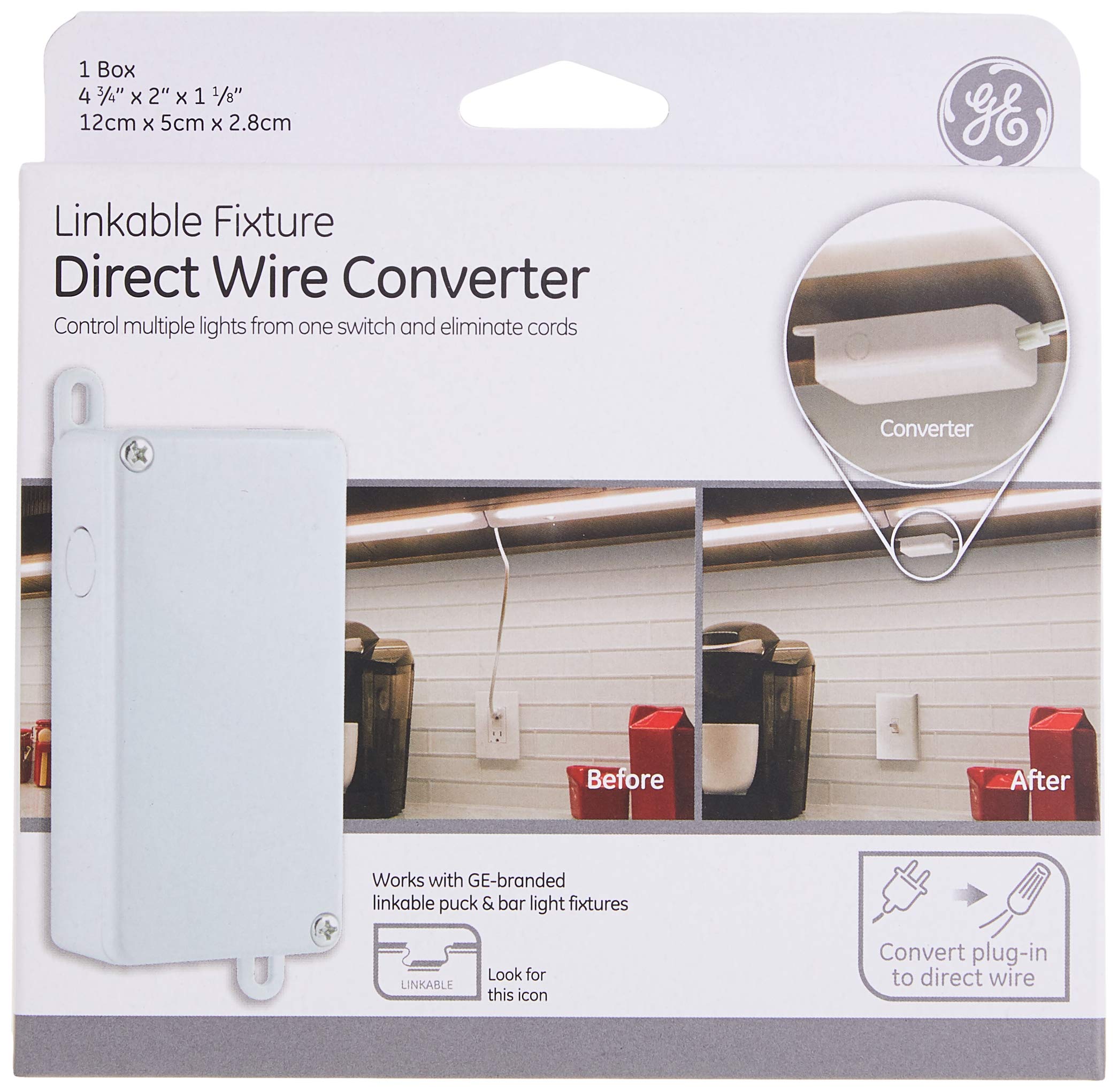 Enbrighten Direct Wire Converter for Linkable Light Fixtures - Junction Box Adapter to Control Multiple Lights from One Switch - Cordless White Electrical Connector (Model 39971) - Perfect for Home, Office, and Commercial Lighting Installations