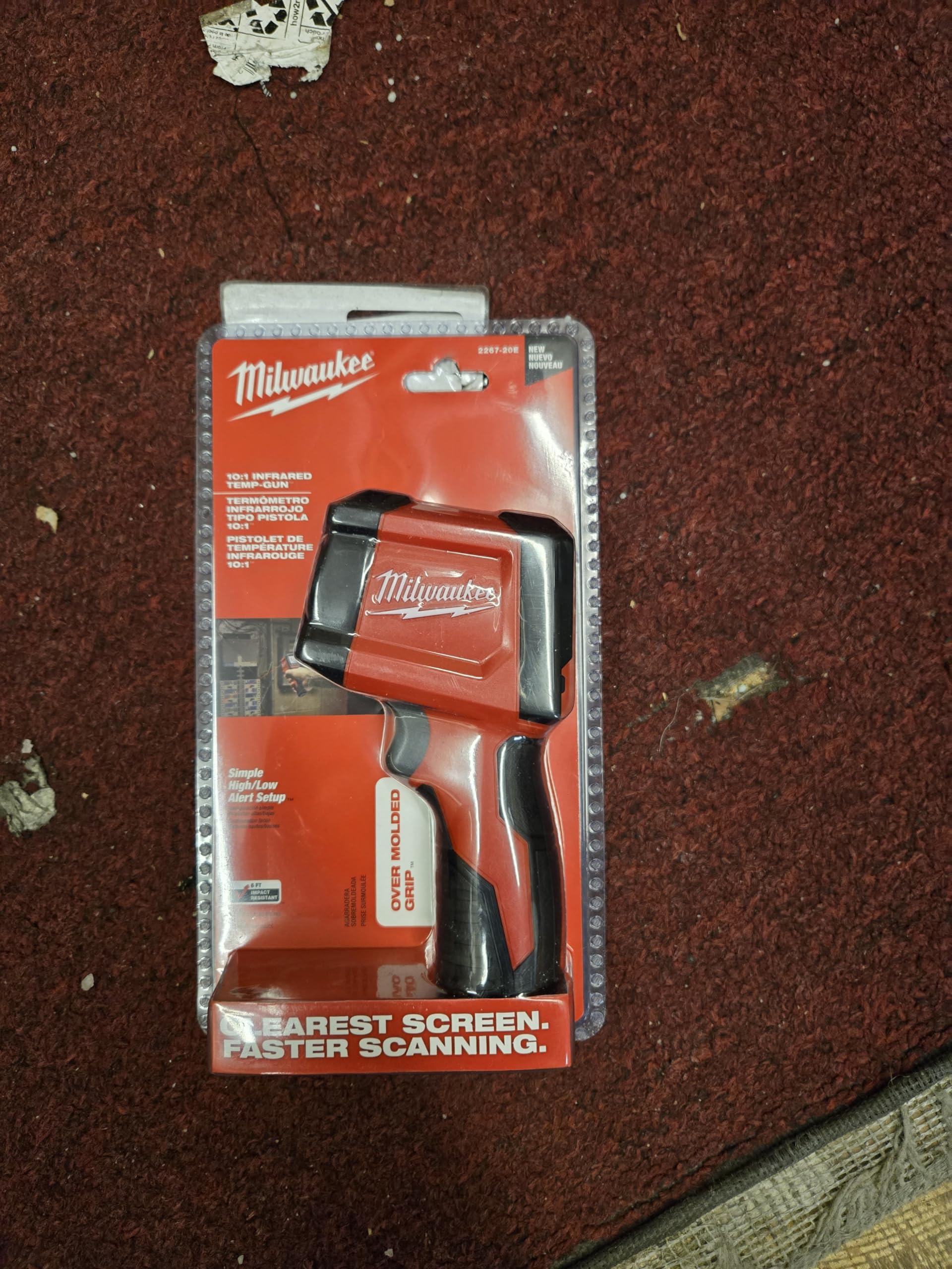 Milwaukee 2267-20 10:1 Infrared Thermometer Gun - Fast & Accurate Non-Contact Temperature Measurement for HVAC, Cooking, Automotive & Industrial Use
