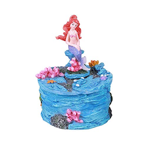 Pacific Giftware Under The Sea Princess Mermaid Box Figurine - Handcrafted Collectible Jewelry Storage for Girls' Room Decor, Birthday Gifts & Beach Themed Parties