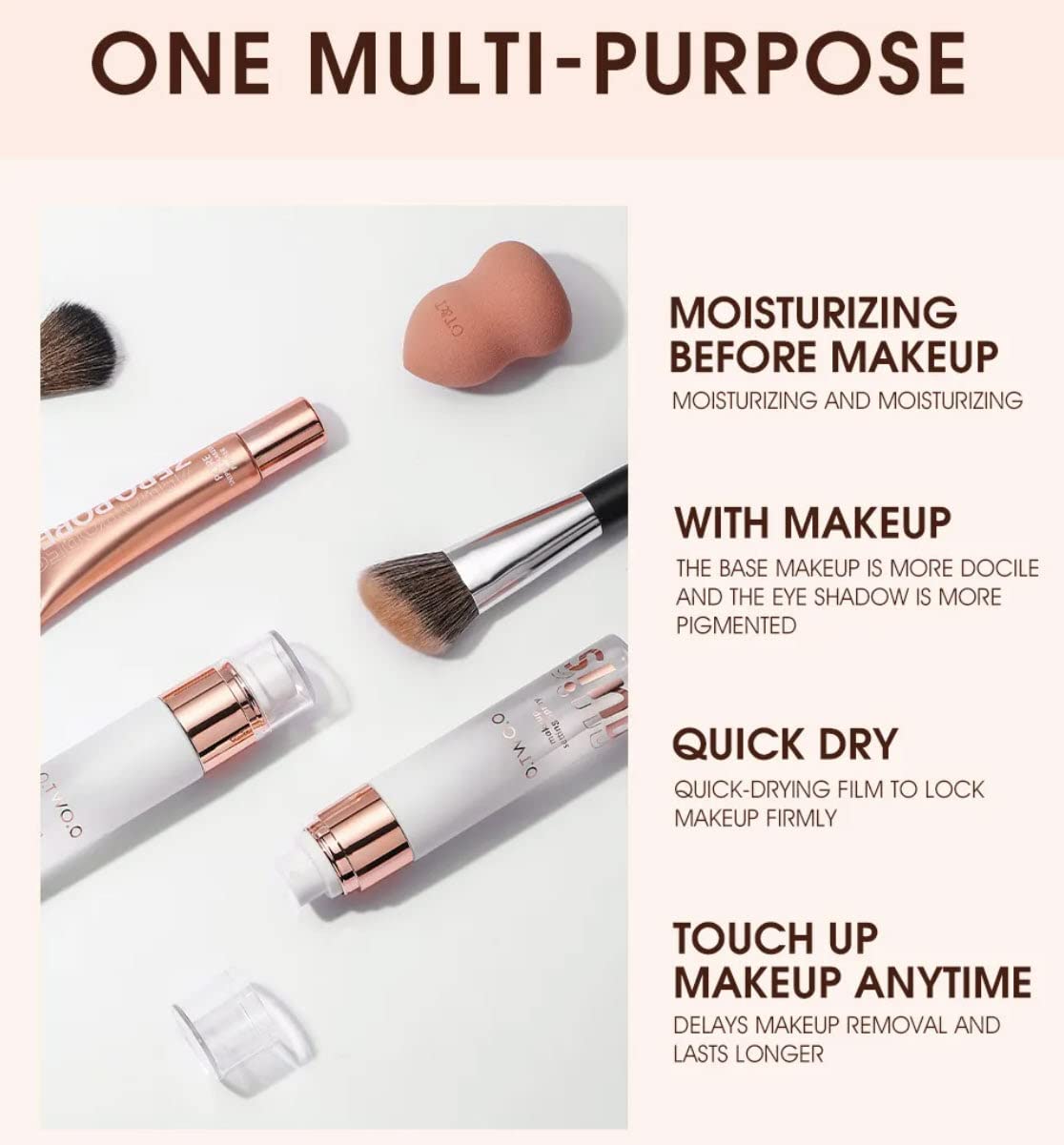 Best Moisturizing Makeup Setting Spray for Hydration & Oily Skin Control - Waterproof Long-Lasting Face Fixing Mist (50mL) | Perfect for Daily Use, Photo Shoots & Hot Weather