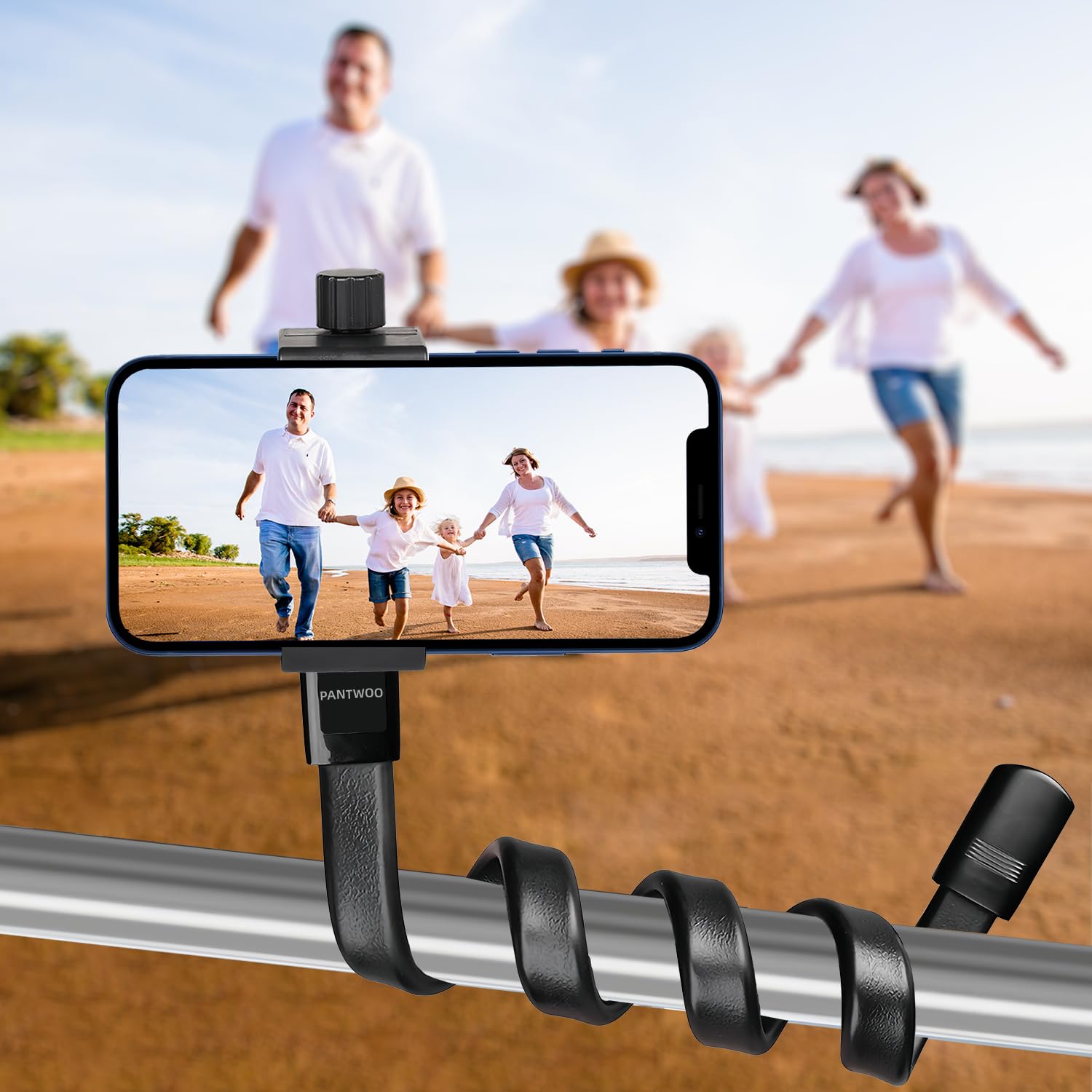 Adjustable Gooseneck Phone Mount Holder - Universal Clip Stand for iPhone, Samsung & Smartphones - Perfect for Mic Stands, Baby Strollers, Treadmills, Shopping Carts, Bikes, Cars, Boats & Golf Carts - Ideal for Video Calls, Live Streaming, Workouts & Travel