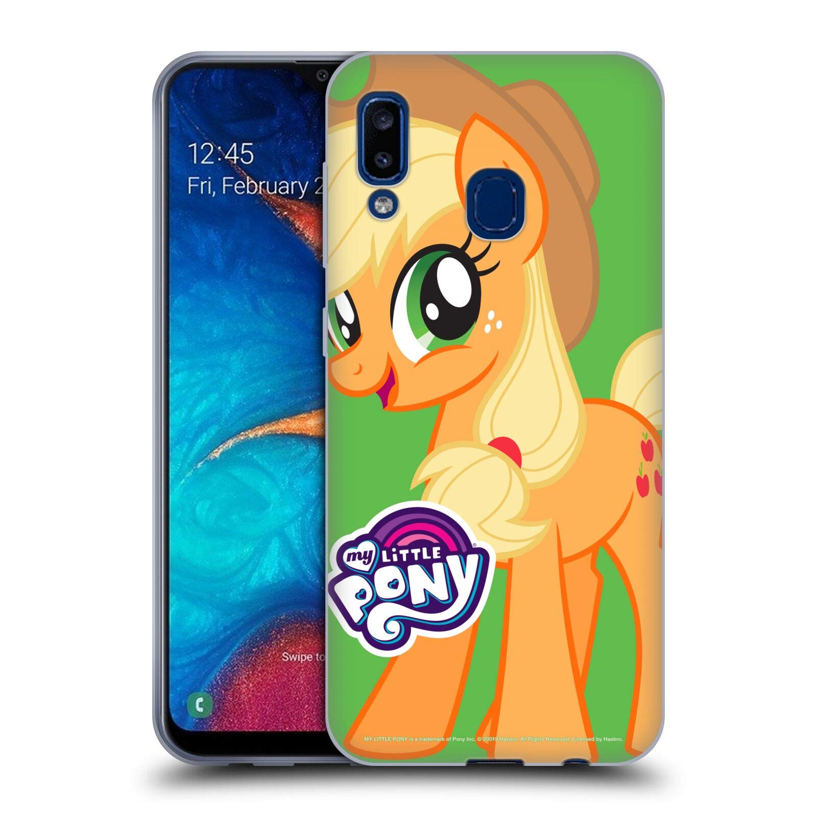 Officially Licensed My Little Pony Applejack Soft Gel Phone Case for Samsung Galaxy A20/A30 (2019) - Cute Protective Cover for Kids & Fans | School, Travel, Everyday Use
