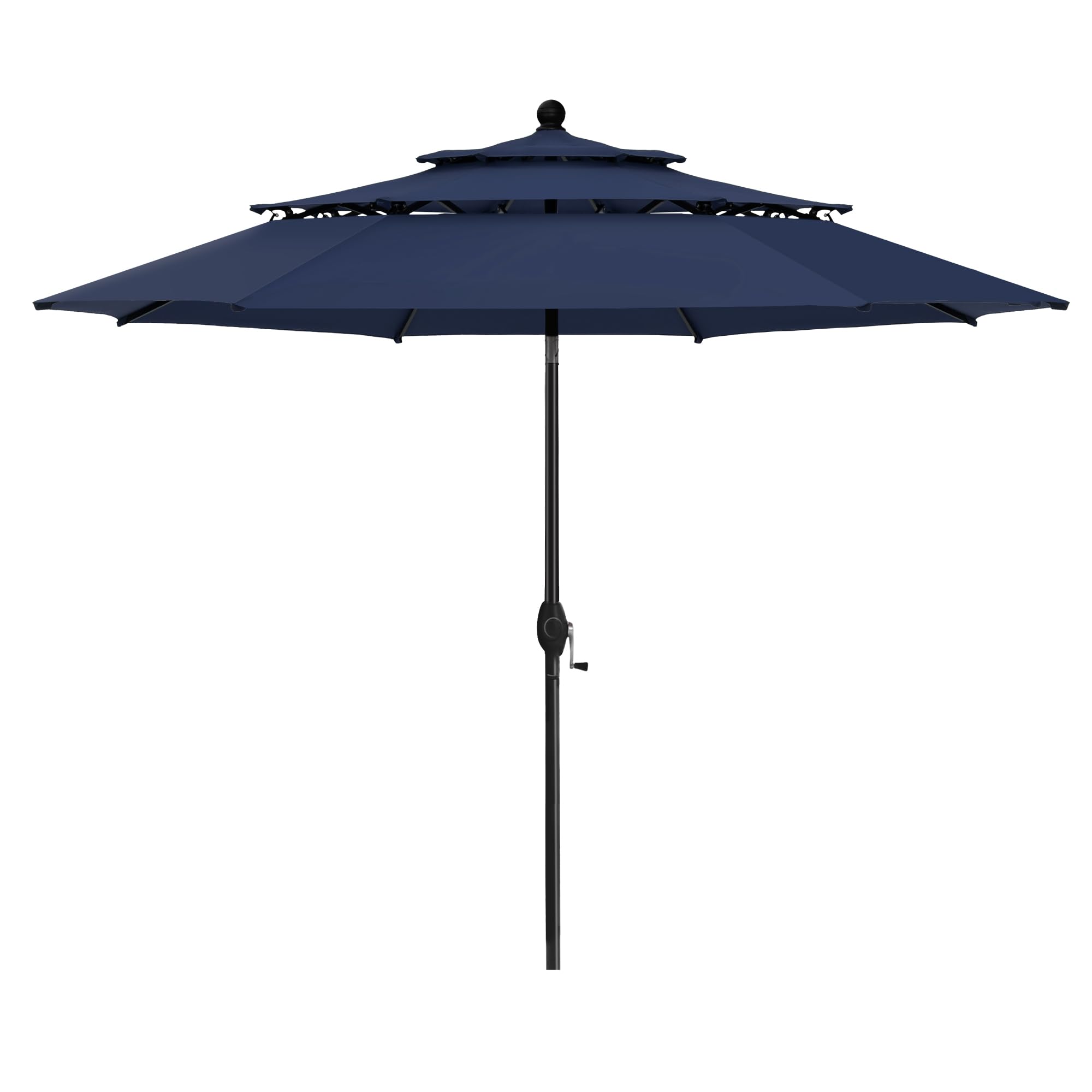HERA'S PALACE 10 Ft 3-Tier Outdoor Patio Umbrella with Ventilation & Tilt Adjustment - UV Protection Sun Shade for Backyard, Pool, Garden, Deck, and Outdoor Dining