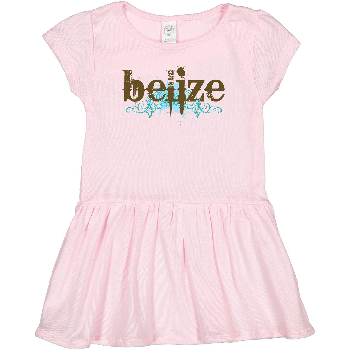 Inktastic Belize Country Grunge Style Toddler Dress - Soft Cotton Kids Outfit for Casual Wear, Travel & Family Photos