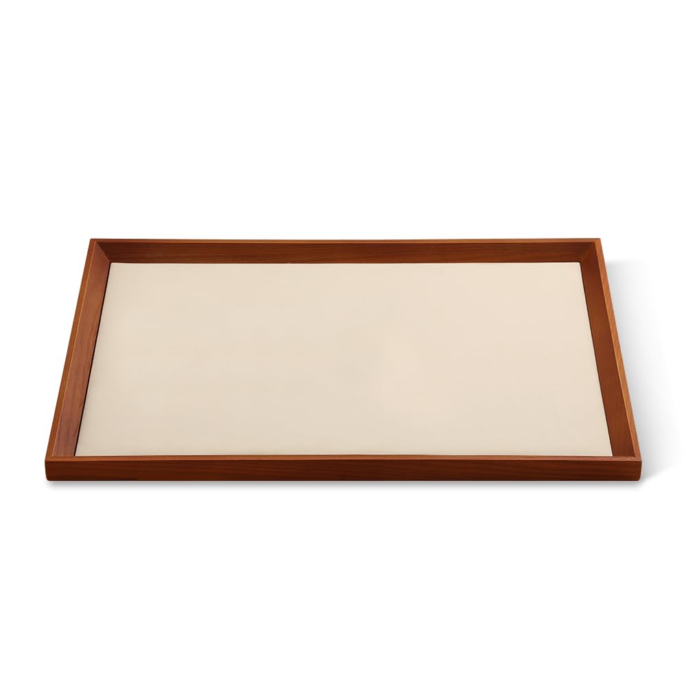 Premium Wooden Jewelry Tray Organizer - Large Luxury Watch & Jewelry Display Stand for Necklaces, Bracelets & Accessories | Perfect for Nightstand, Dresser & Vanity Organization