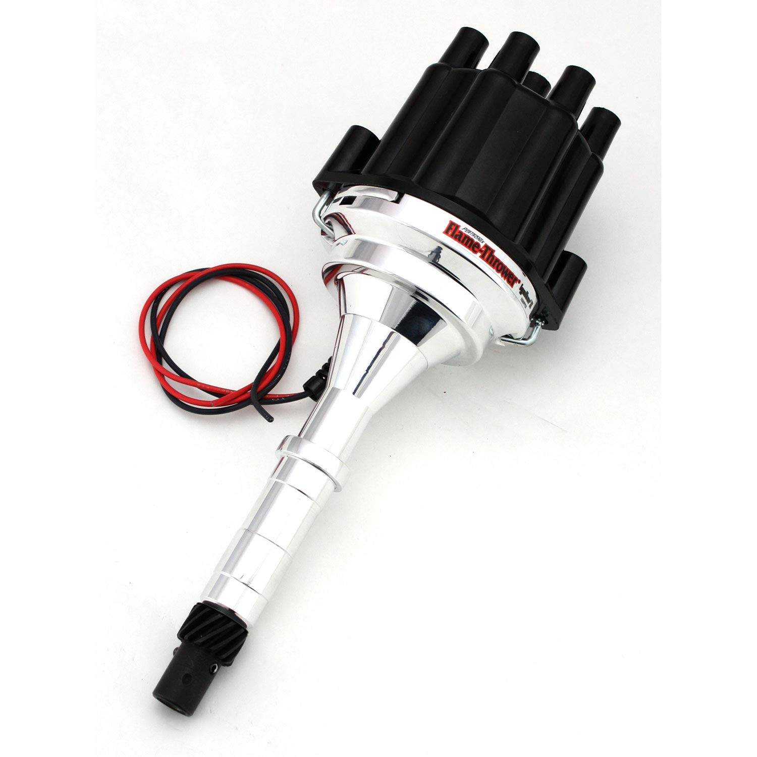 Pertronix D160800 Flame-Thrower Plug & Play Electronic Distributor - Black Cap Billet Design with Ignitor II Tech for AMC V8 Engines | High Performance Ignition Upgrade for Classic Cars & Hot Rods