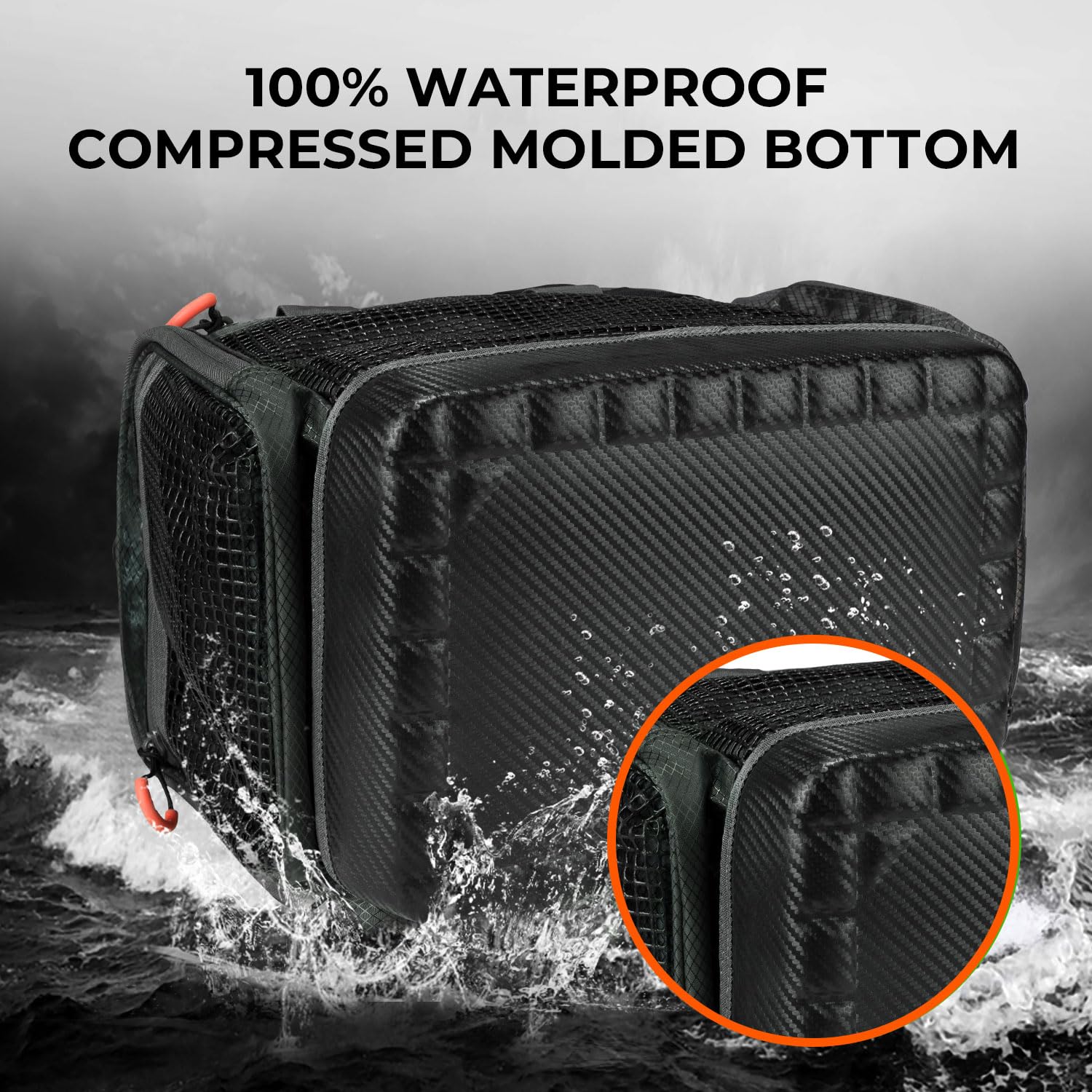 **KastKing Waterproof Fishing Tackle Bags - Saltwater Resistant Fishing Gear Storage for Bass, Trout & Saltwater Fishing - Durable Tackle Organizer for Boat, Kayak & Shore Fishing**