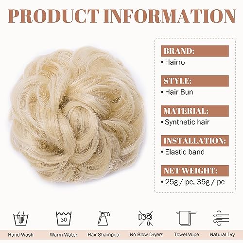 Messy Bun Hair Piece for Women - Synthetic Hair Extensions for Quick & Easy Updos - Perfect for Weddings, Parties & Everyday Styling