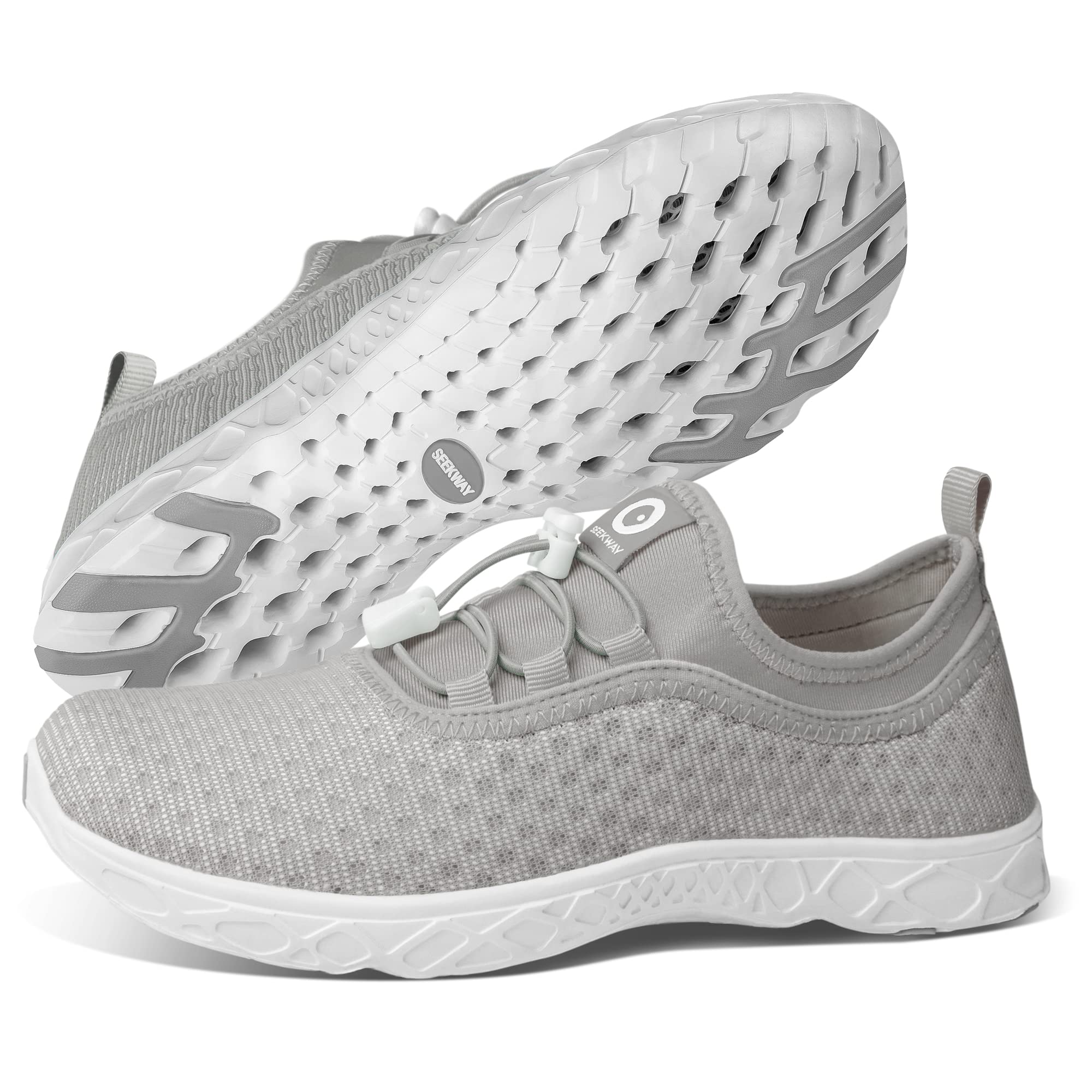 SEEKWAY Men's Quick Dry Water Shoes - Barefoot Aqua Shoes for Beach Walking, Kayaking, Boating & Water Sports | Lightweight & Comfortable for Swimming, Surfing & Outdoor Activities (Model: SP006)