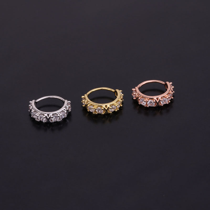 18K Gold Cartilage Hoop Septum Nose Ring - Elegant Body Jewelry for Women & Men | Perfect for Nose Piercing, Septum Rings & Cartilage Earrings | HSPJ234