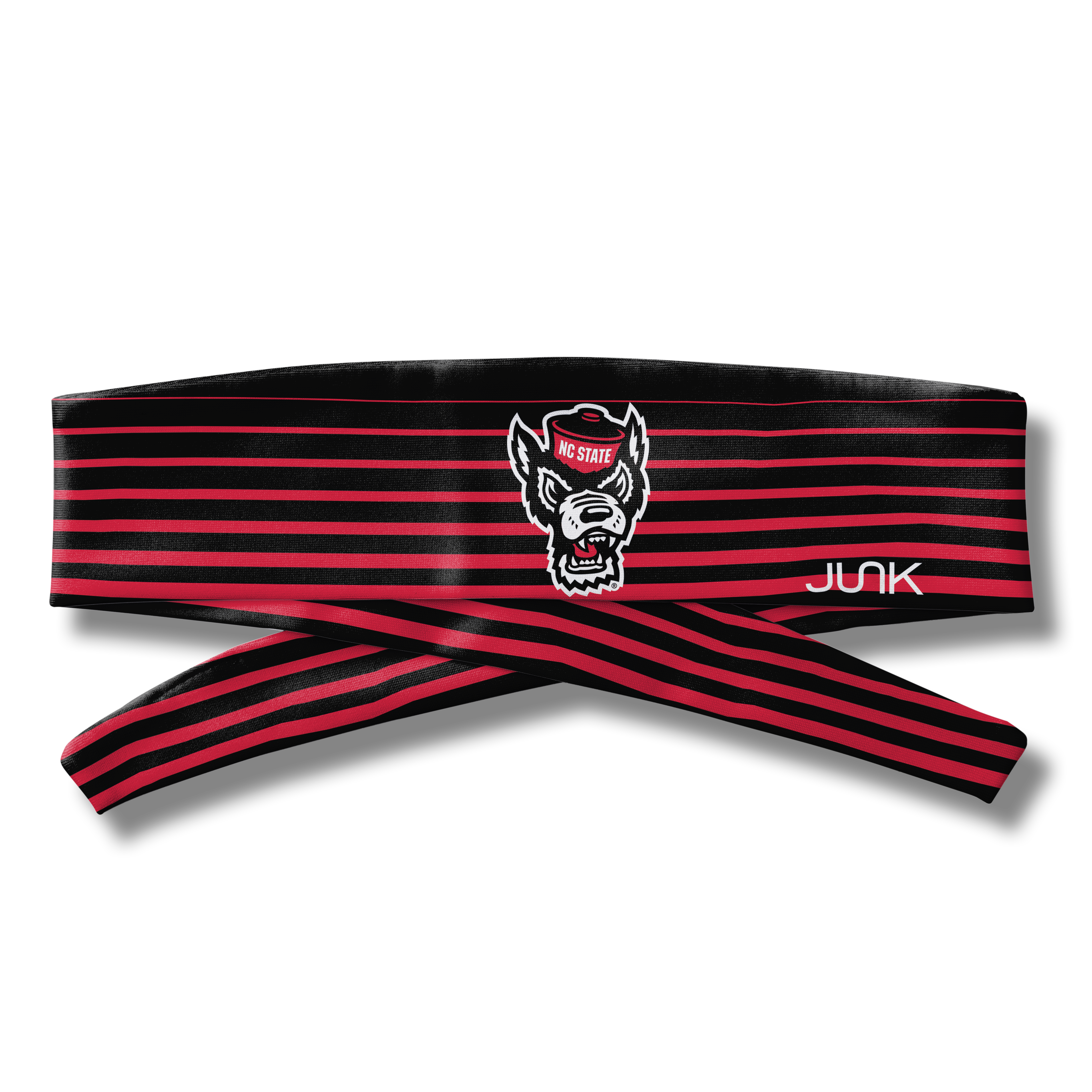 North Carolina State University Gradient Stripe Flex Tie Headband - Adjustable Sports Headband for Women & Men - Perfect for Running, Yoga, Workouts and School Spirit