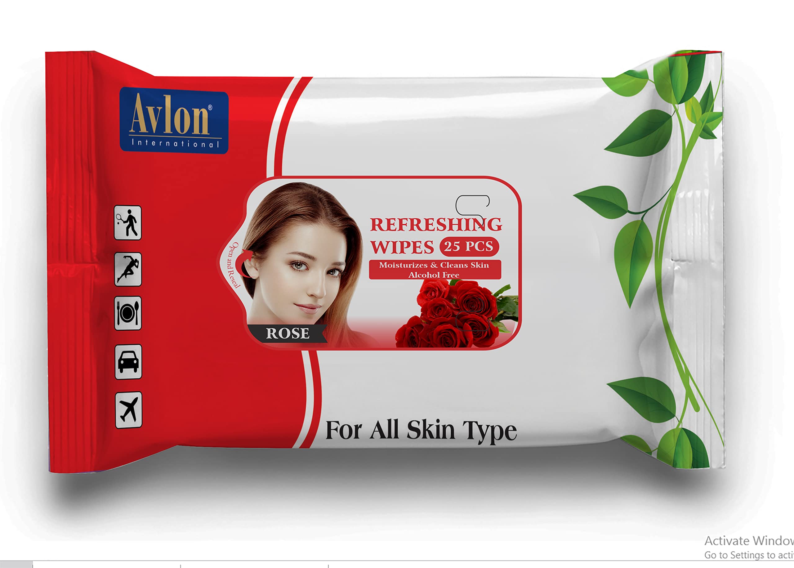 Avlon Oil Control Face Wipes with Natural Extract - Paraben Free & Alcohol Free Facial Cleansing Wipes for Oily Skin, 25 Count (Pack of 4) - Perfect for Travel, Gym & On-the-Go Skincare