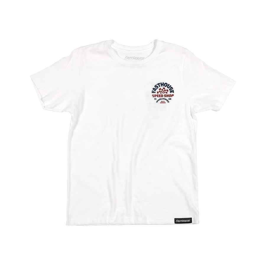 Youth Decorative Short Sleeve T-Shirt - White | Trendy Casual Wear for Teens & Young Adults | Perfect for Everyday Outfits, Street Style & Summer Fashion