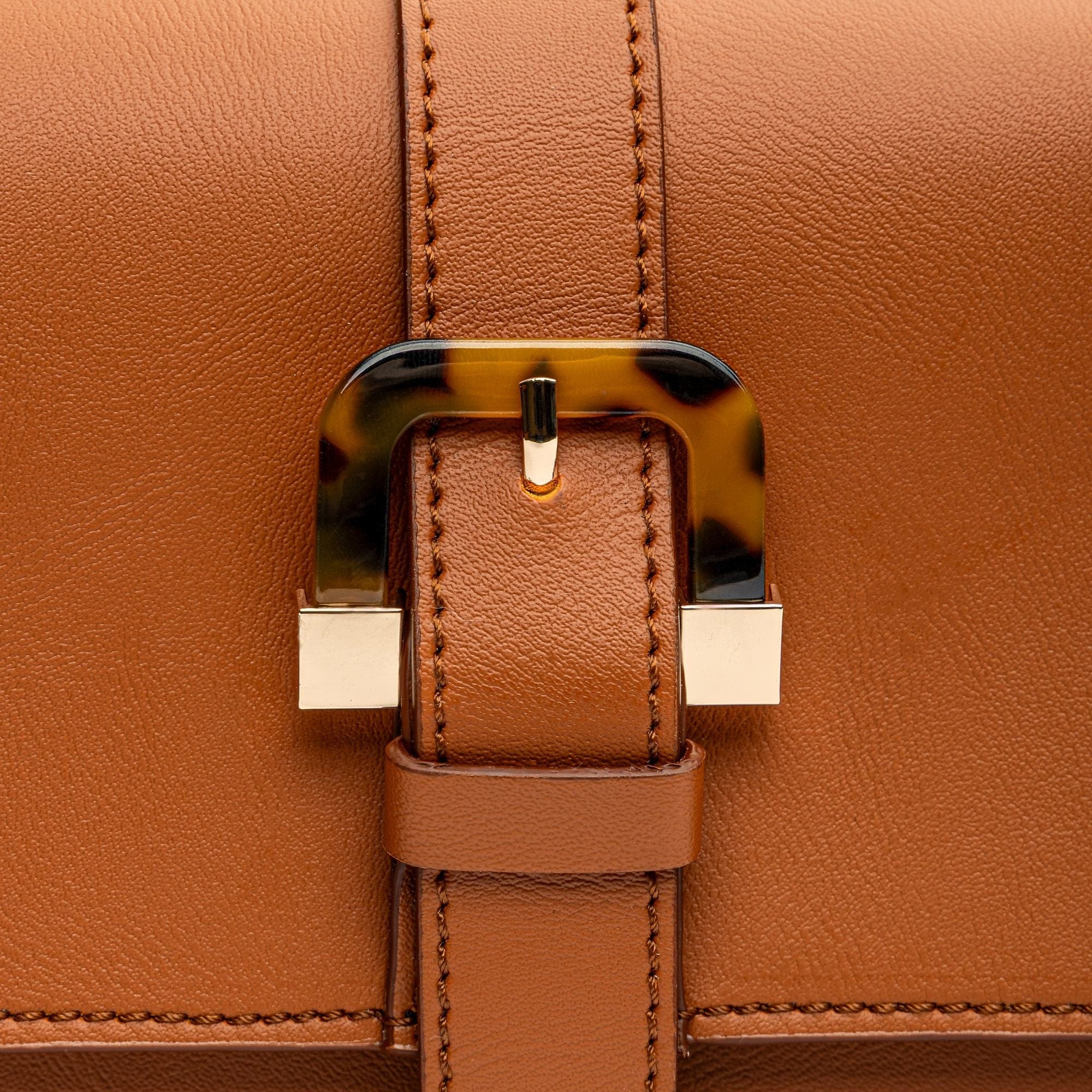 Vegan Leather Tortoiseshell Crossbody Bag for Women - Stylish & Eco-Friendly Tan Handbag | Perfect for Work, Travel & Everyday Use