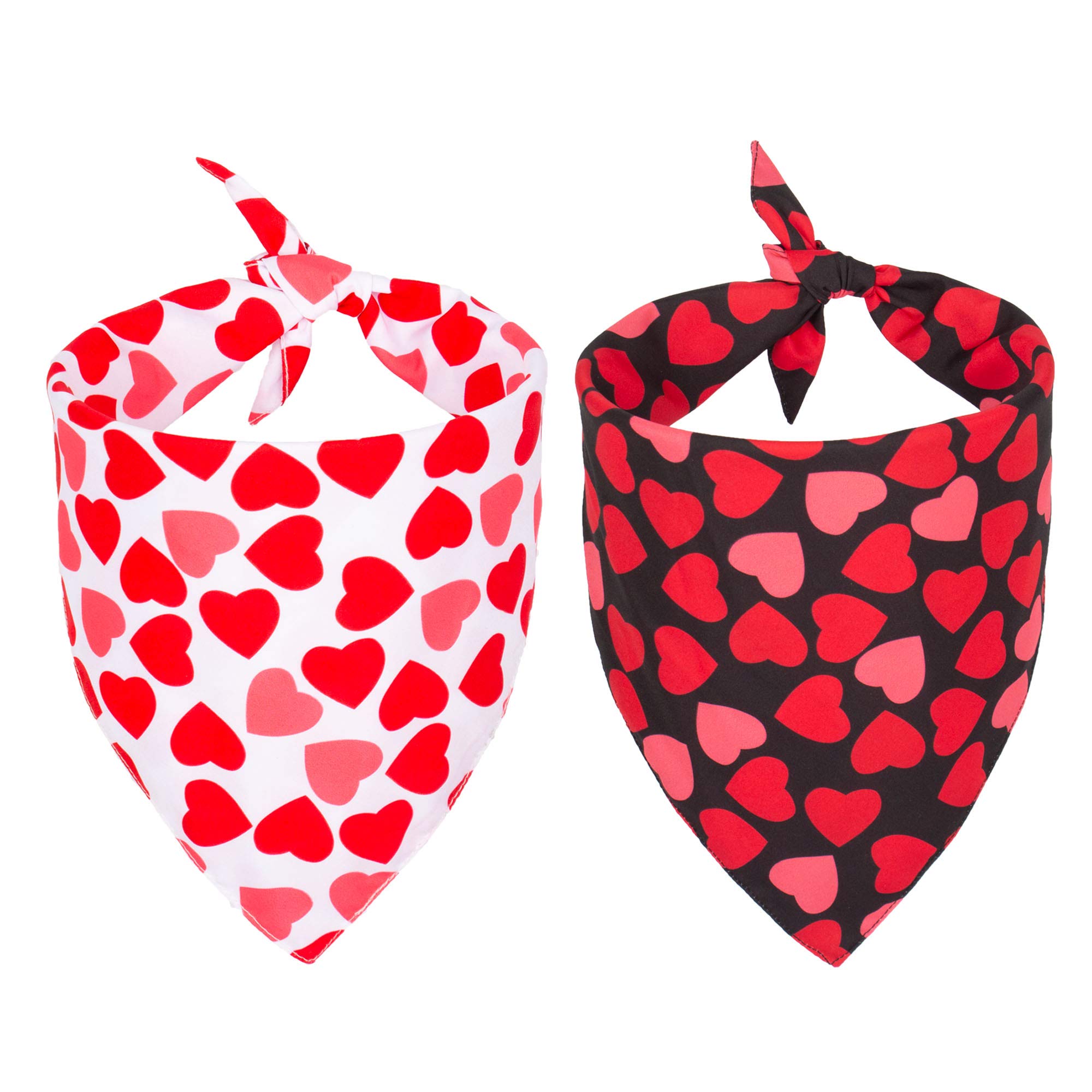 PTDECOR Valentine Dog Bandana - Reversible Triangle Bib Scarf for Medium & Large Dogs - Multi-Size Adjustable Pet Bandana for Valentine's Day, Christmas & Special Occasions - Perfect for Photo Shoots, Parties & Daily Wear