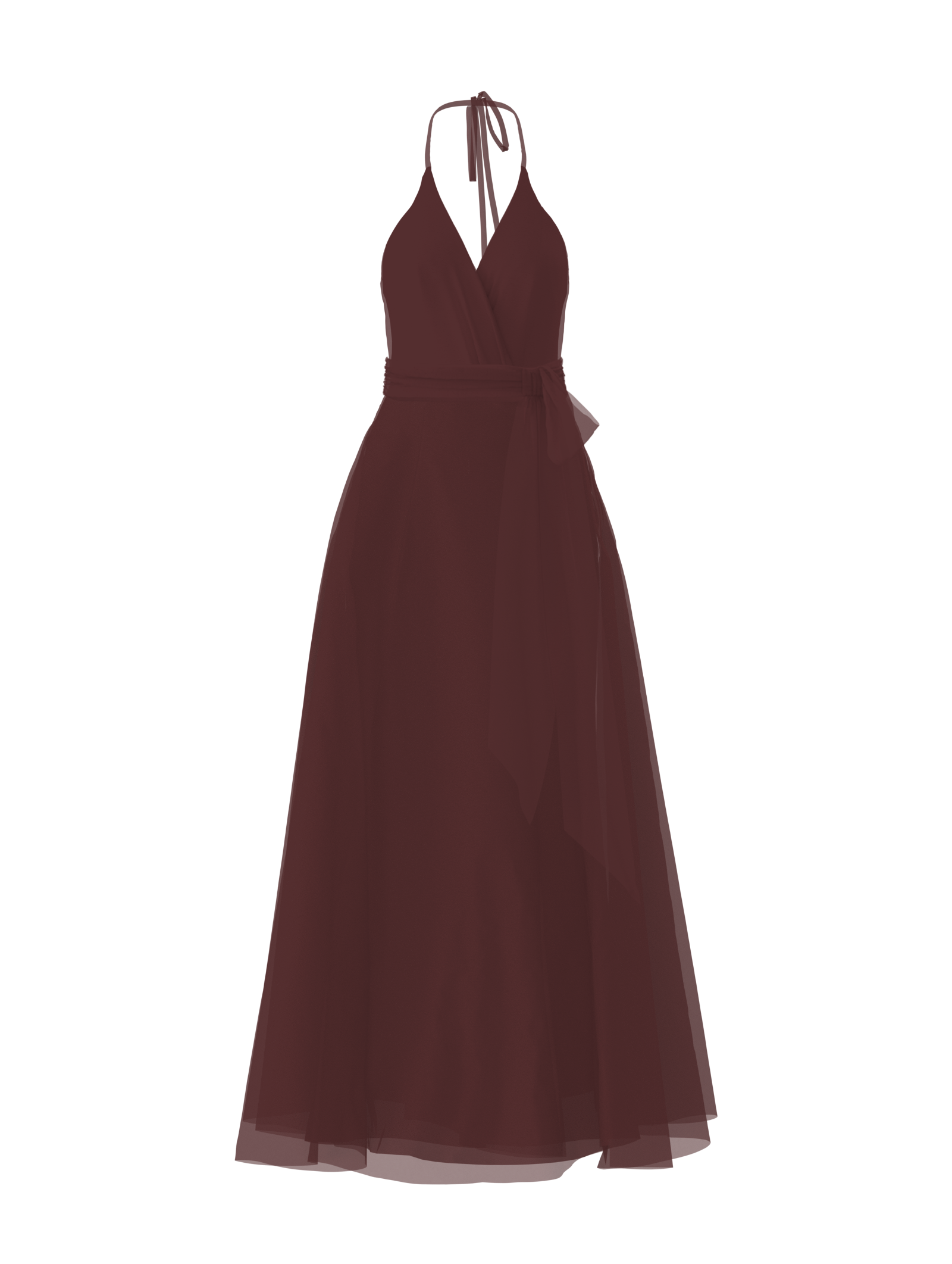 Carmelle Bodice & Cerisa Skirt Set with Sash Belt - Elegant Ruby Red Women's Formal Outfit for Parties, Weddings & Special Occasions