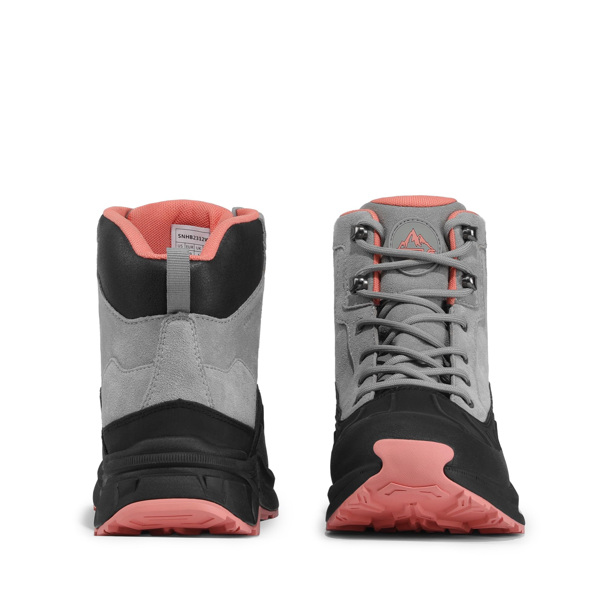 NORTIV 8 Women's Waterproof Hiking Boots - Lightweight Non-Slip Outdoor Trekking Shoes for Camping, Trail Walking & Mountain Climbing | All-Weather Comfort & Support