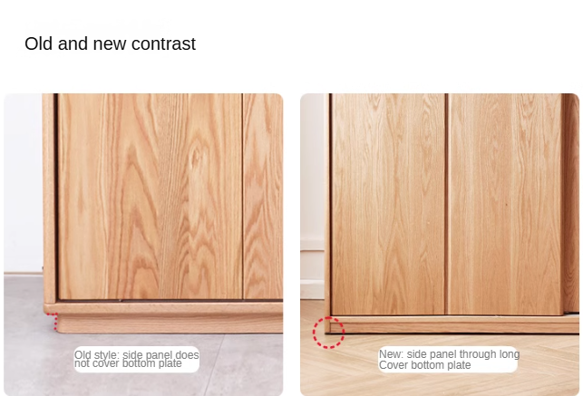 Solid Oak Wood Sliding Door Wardrobe - Durable & Stylish Closet Storage for Bedroom, Living Room, and Office Organization