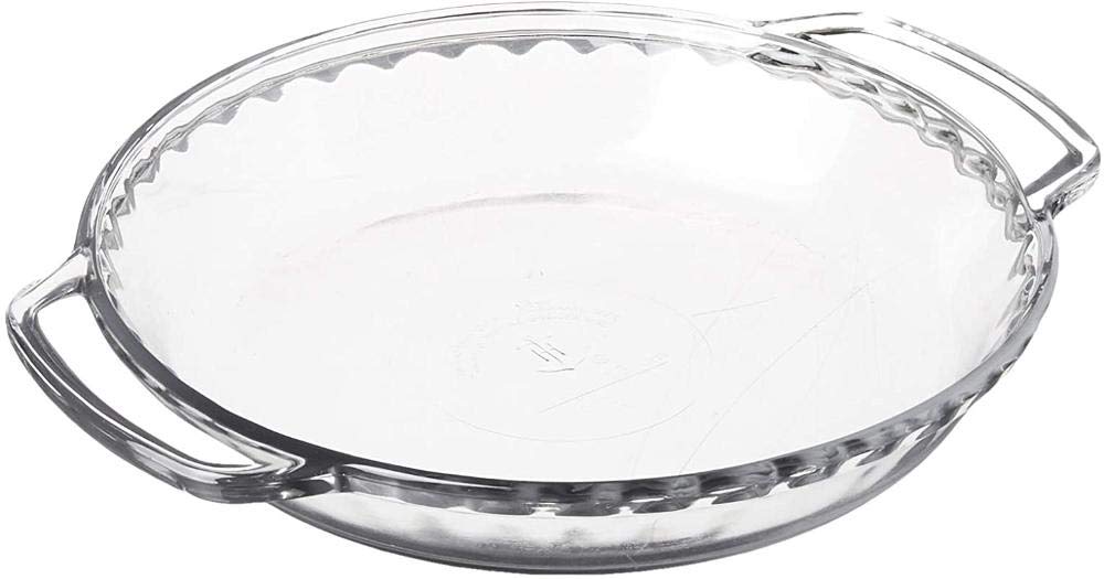 Anchor Hocking 9.5-Inch Deep Clear Glass Pie Plate - 1 Piece Oven Safe Bakeware for Pies, Quiches & Casseroles - Perfect for Thanksgiving, Christmas & Family Baking
