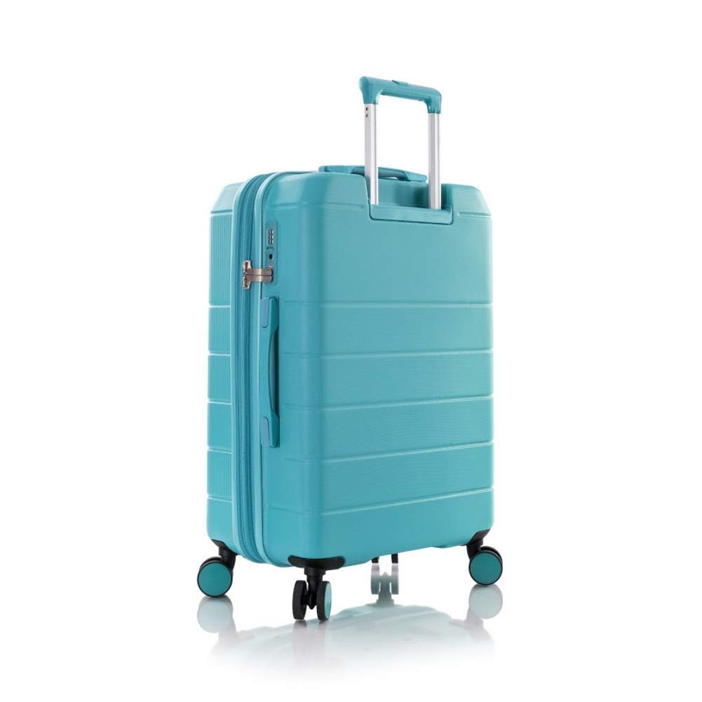Heys America Neo 26-Inch Hardside Spinner Luggage - Lightweight Durable Suitcase with 360° Wheels, TSA Lock (Aqua Blue) - Perfect for Air Travel, Business Trips & Vacation Packing