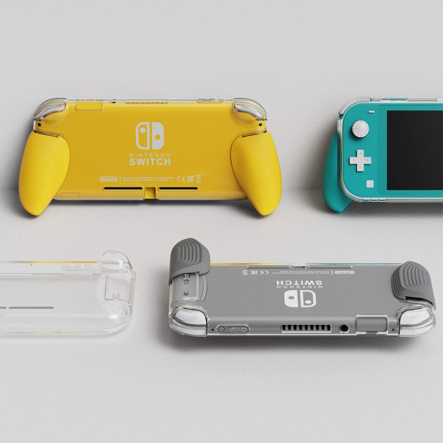 Skull & Co. GripCase Lite Bundle for Nintendo Switch Lite - Ergonomic Protective Cover with Thumb Grips - Perfect for Travel, Gaming on the Go & Long Play Sessions