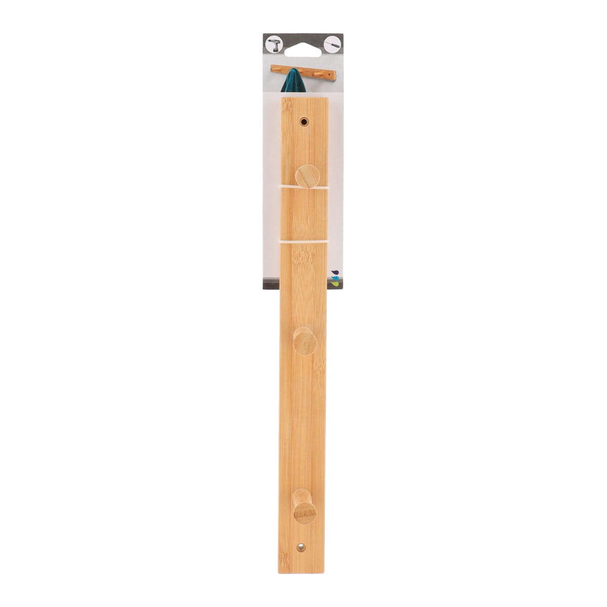3-Peg Bamboo Wall Hook - Sturdy & Eco-Friendly Hanging Organizer for Keys, Hats, Coats - Perfect for Entryway, Bathroom, or Kitchen Storage