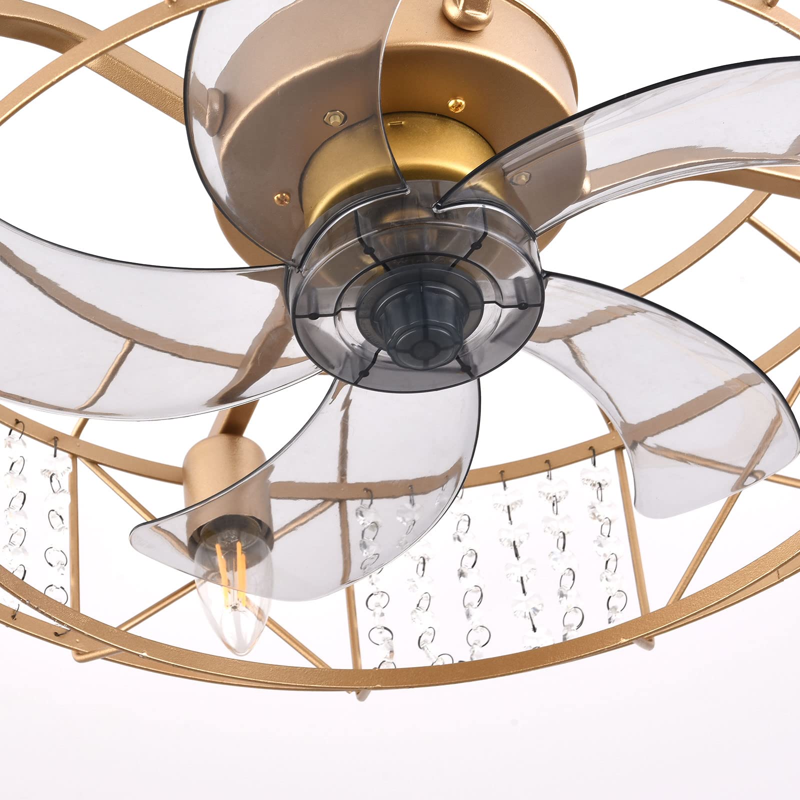 Industrial Ceiling Fan with Lights & Remote - 20