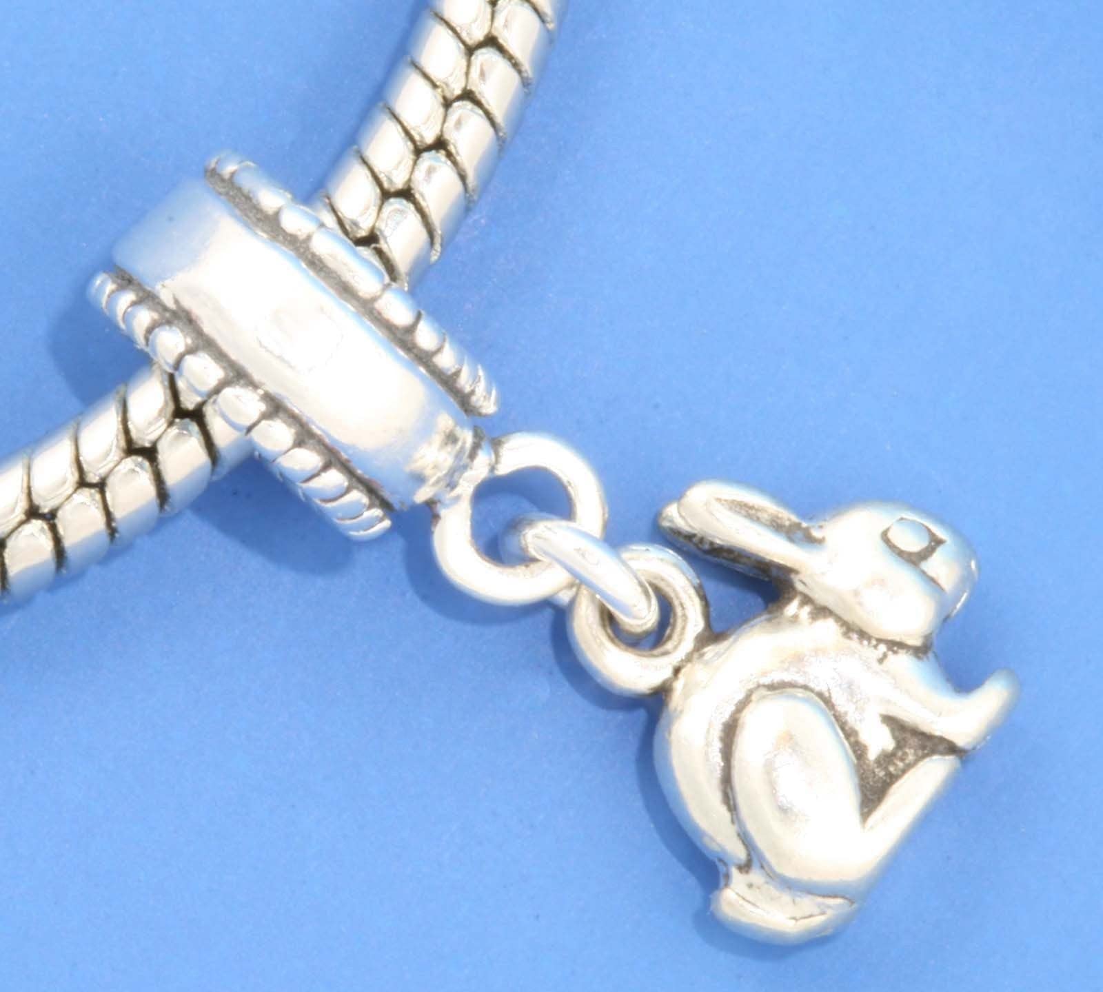 Sterling Silver Easter Bunny Rabbit Charm Pendant - Elegant Jewelry for Necklace, Bracelet & Gift Giving - Perfect for Easter, Spring & Special Occasions