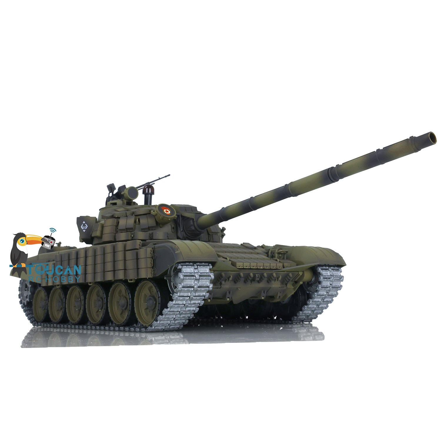 Henglong 1/16 Scale T72 Radio Controlled Tank - US Stock Metal Tracked Electric Battle Tank with 7.0 Mainboard & Battery Charger - Perfect for Military Enthusiasts, Collectors and Outdoor RC Battles