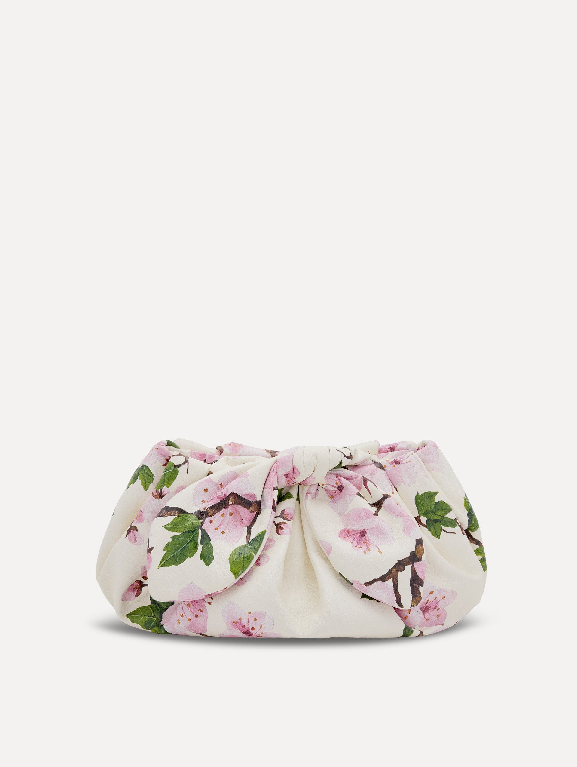 Cherry Print Bow Clutch Bag for Women - Elegant Evening Clutch with Adjustable Strap - Perfect for Weddings, Parties & Special Occasions