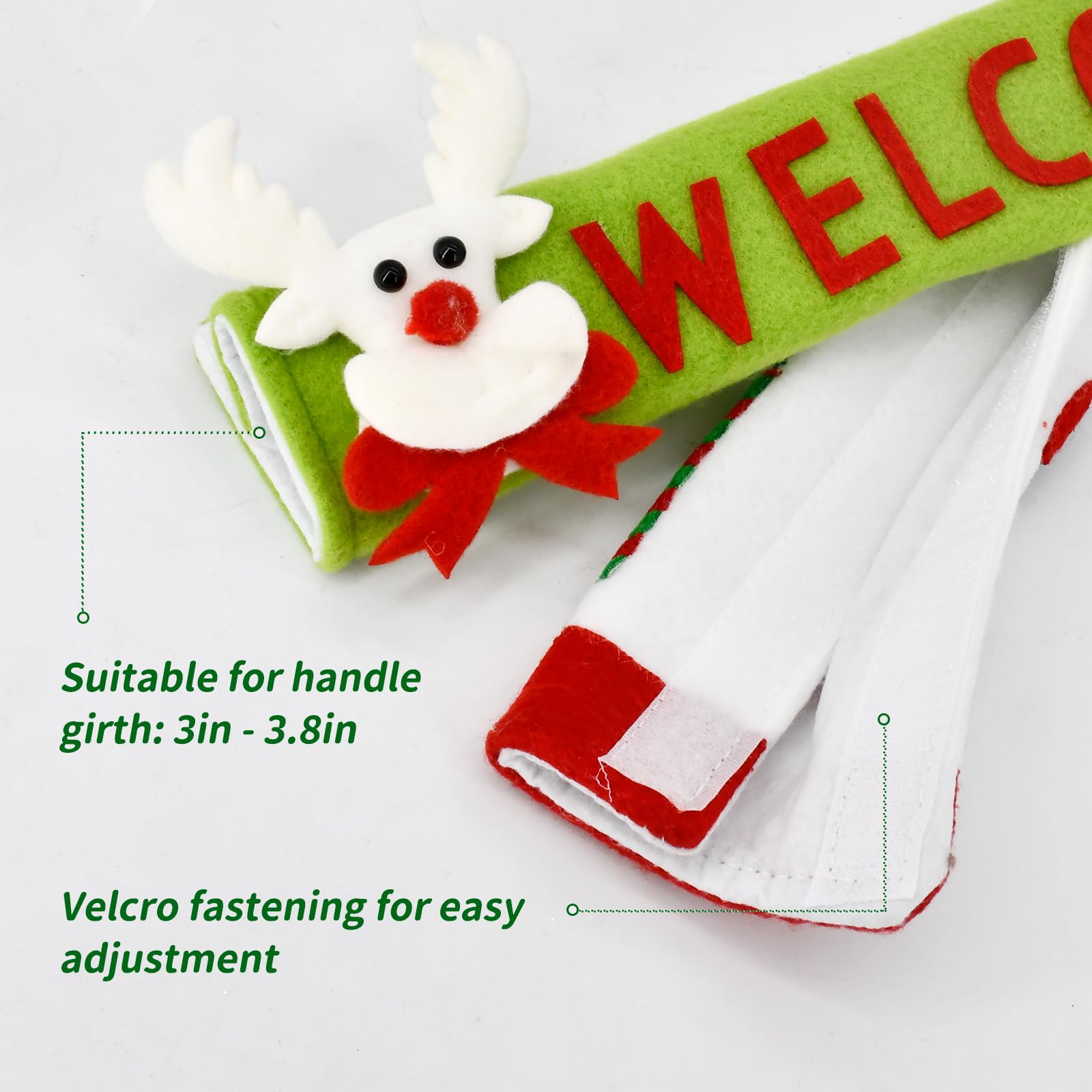 YuQi Christmas Refrigerator Handle Covers Set of 4 - Festive Snowman Kitchen Appliance Decorations for Fridge, Microwave & Dishwasher | Holiday Home Decor, Perfect for Christmas Party & Winter Home Styling