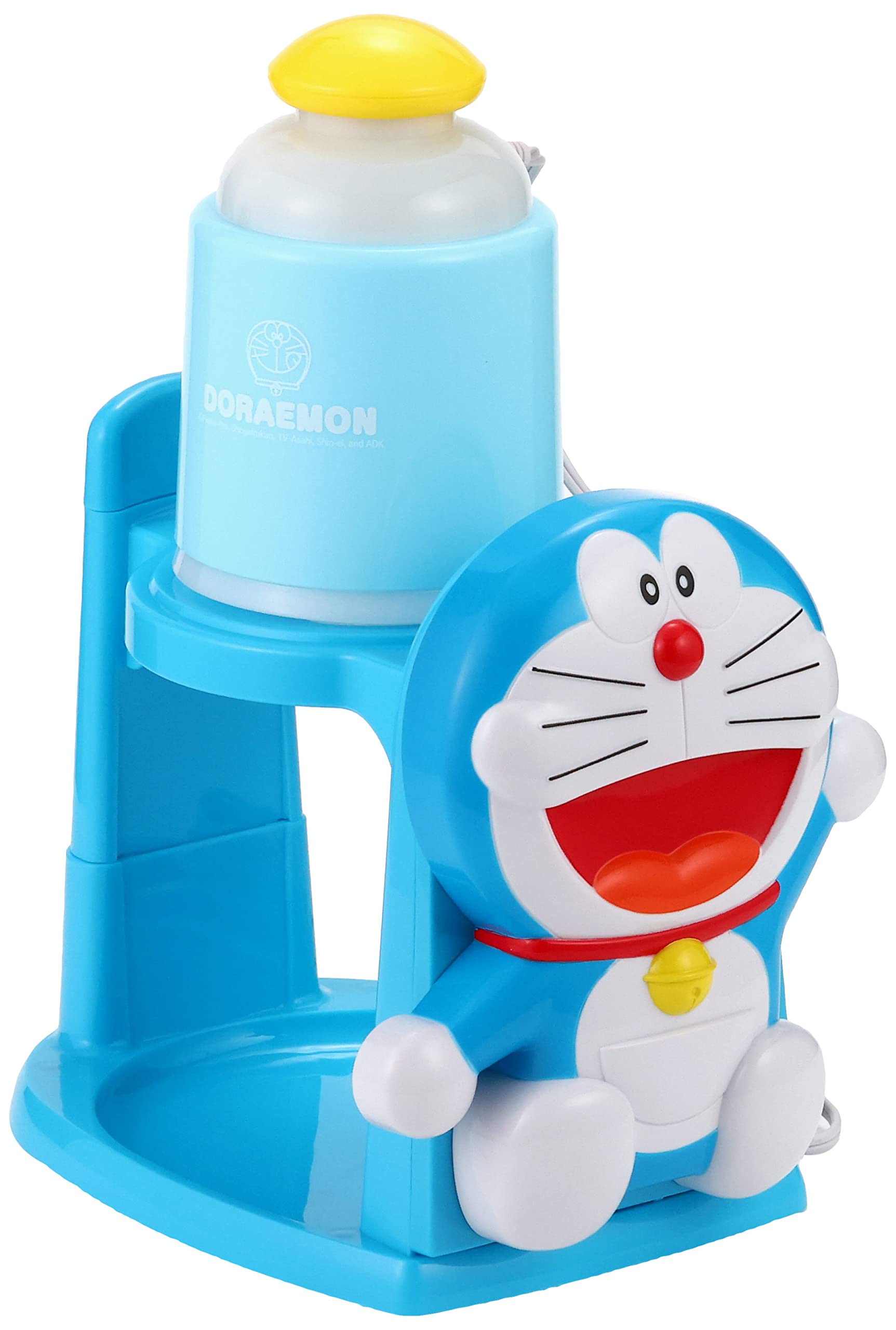 2020 Doshisha Electric Shaved Ice Maker Machine - Doraemon Themed with Rose Ice Compatibility, Includes 2 Ice Making Cups - Perfect for Home Parties, Summer Treats & Dessert Shops