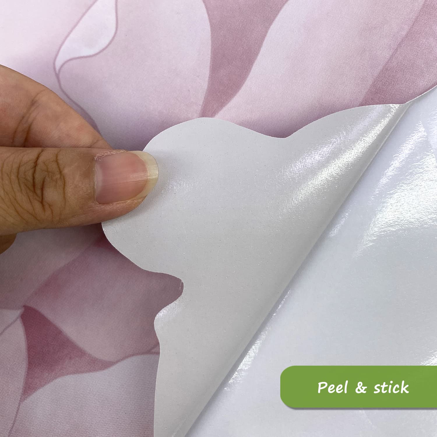 Peel and Stick Floral Wall Decal - Self-Adhesive Peony Flower Wallpaper Stickers for Home Decor, Blush Pink Rose Garden Design, Easy to Apply & Remove - Perfect for Living Room, Bedroom, Nursery, and Office Wall Decoration