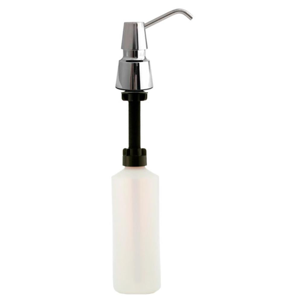 Bobrick B823 34 oz Manual Foam Soap Dispenser - Counter Top Mount, Bright White - Ideal for Restrooms, Kitchens, and Commercial Washrooms