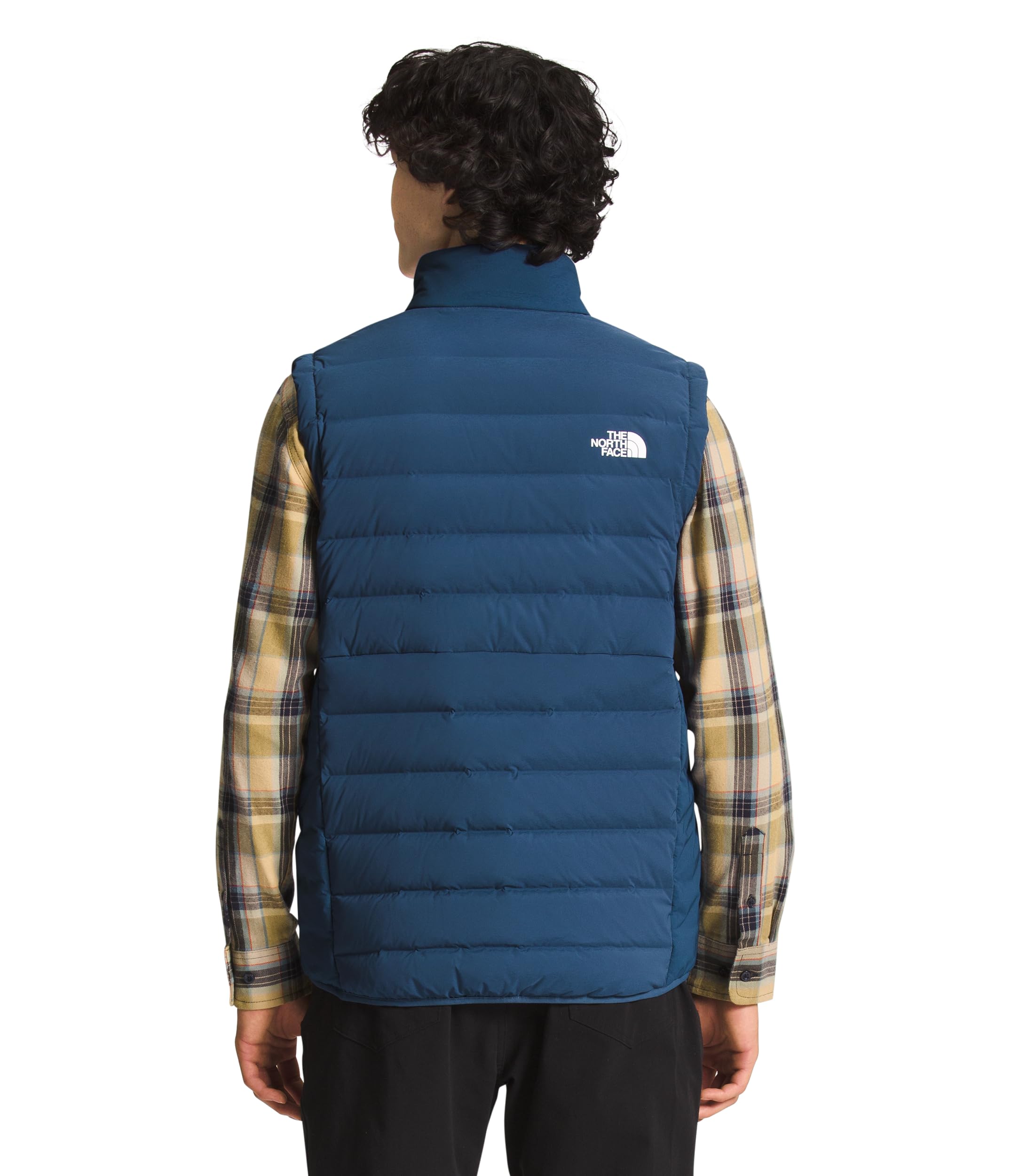THE NORTH FACE Men's Belleview Stretch Down Vest - Lightweight Insulated Puffer Jacket for Outdoor Activities, Shady Blue, X-Large - Perfect for Hiking, Camping & Winter Layering