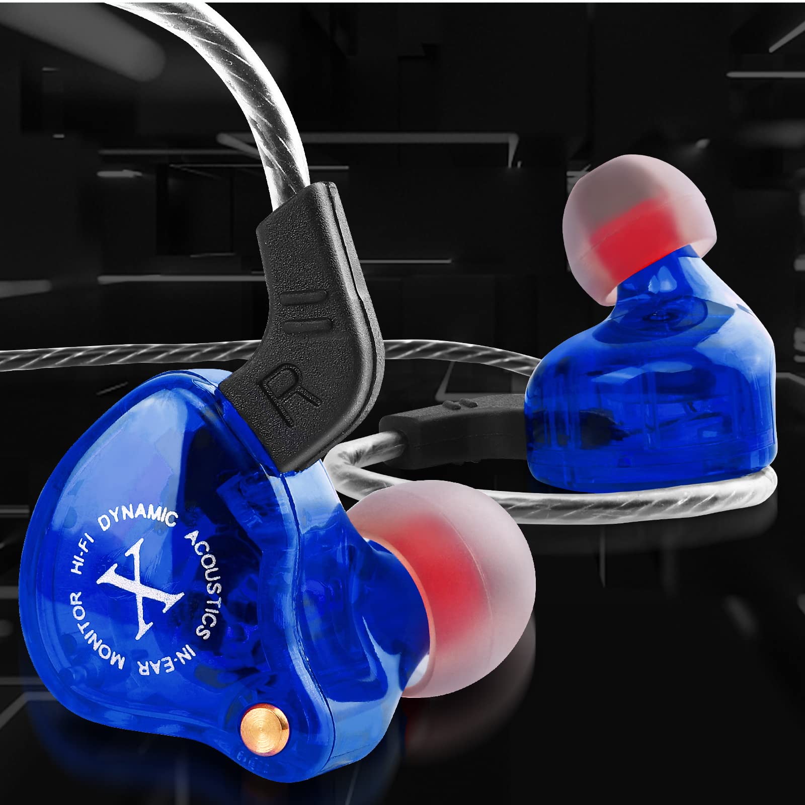 UrbanX iX2 Pro Hybrid Dual Driver In-Ear Headphones with Mic & Tangle-Free Cable - High-Fidelity Sound for Musicians & Audiophiles - Perfect for ZTE Blade A6 & Mobile Music Listening