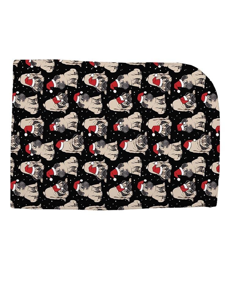 Funny Pugs with Santa Hats Blanket - Soft Cozy Pet Blanket for Dogs & Cats - Perfect for Christmas Gifts, Couch Cuddles & Winter Snuggles